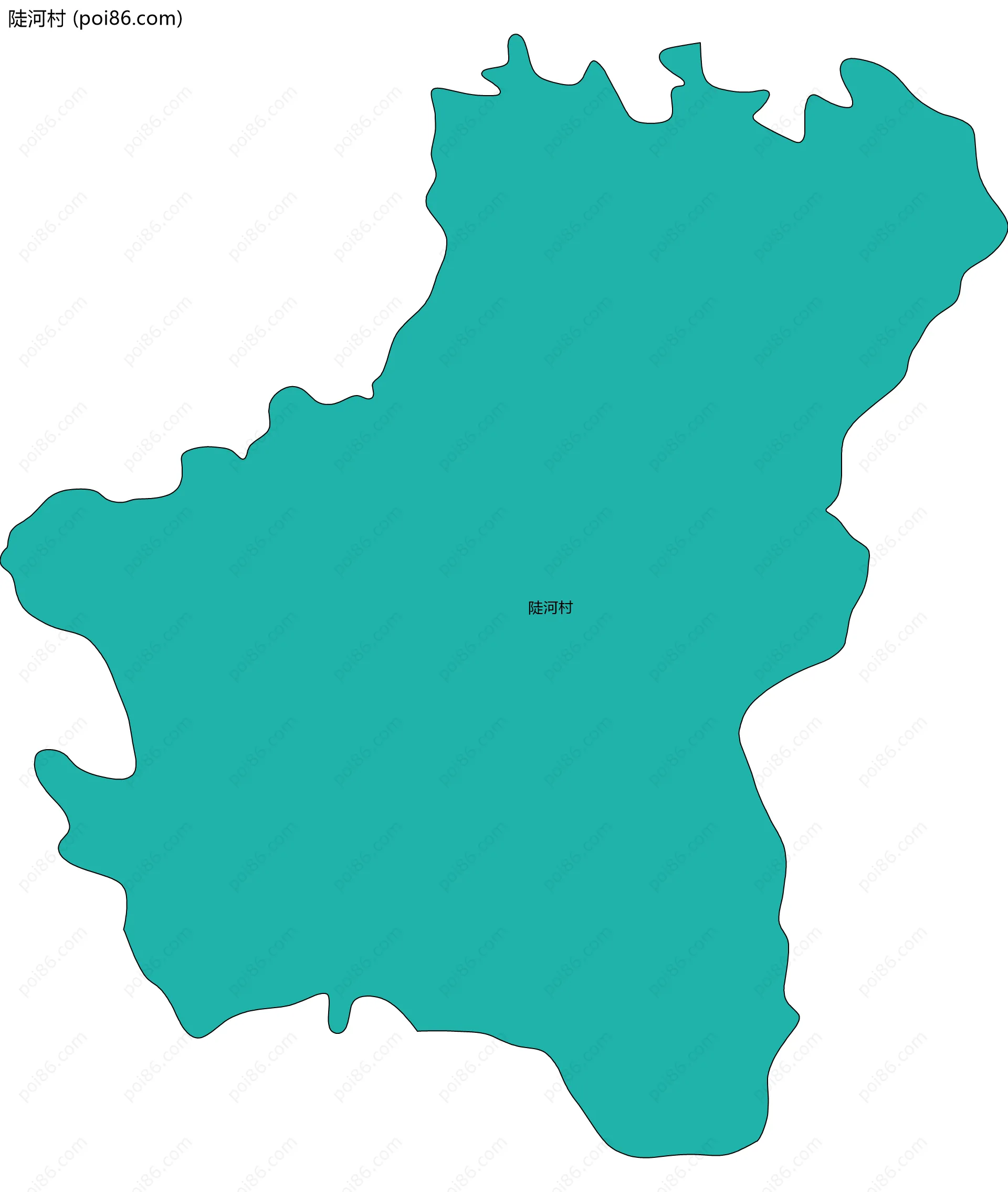 陡河村边界地图