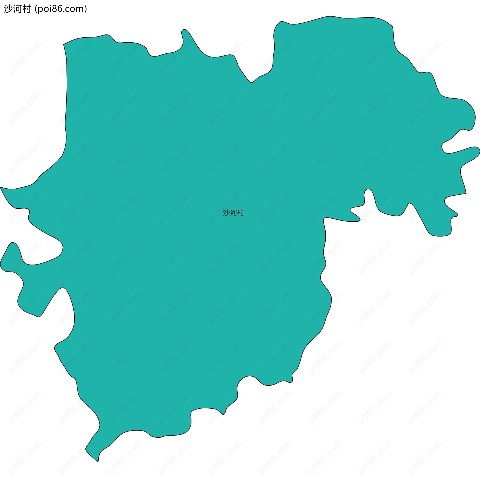 沙河村边界地图