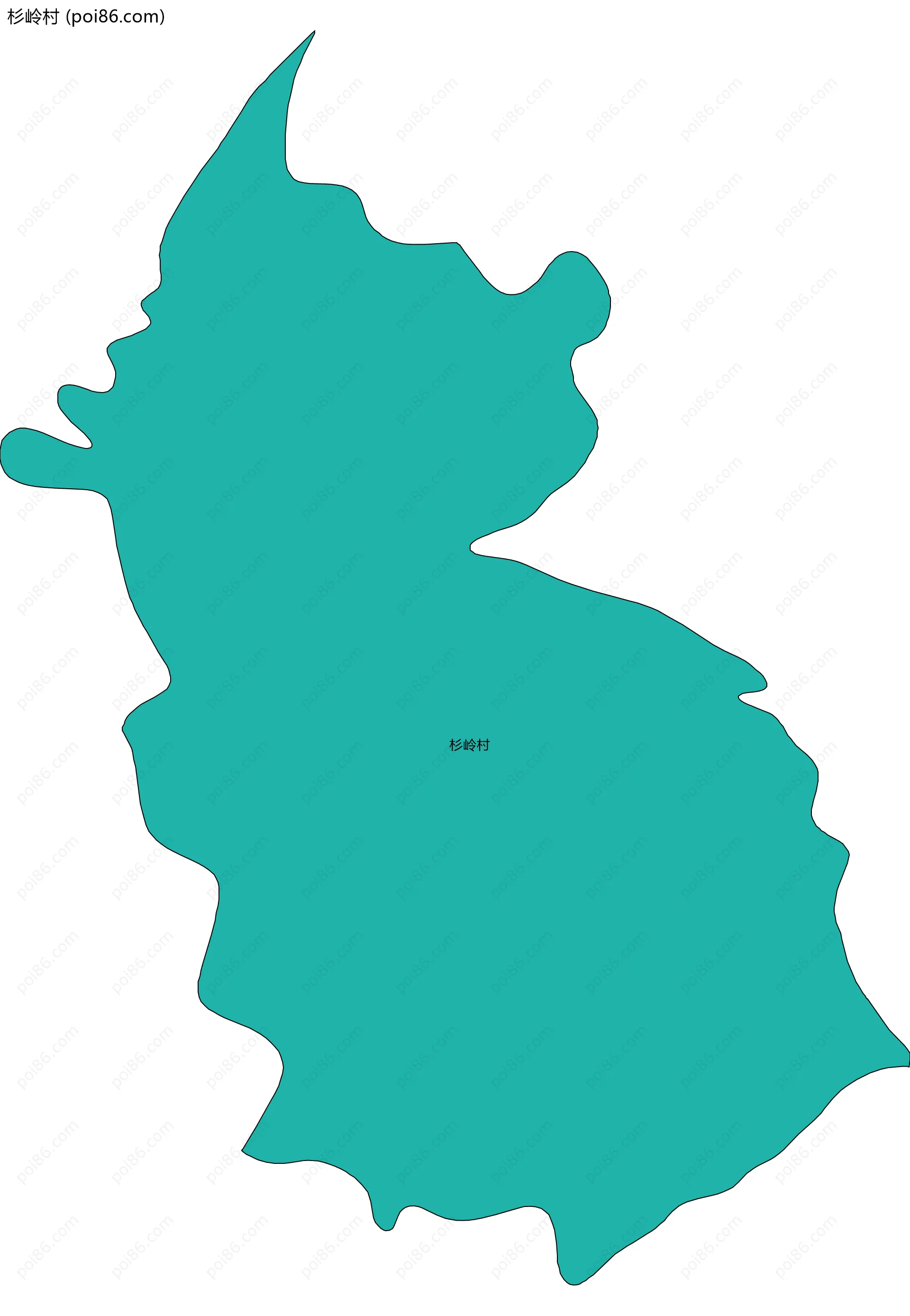 杉岭村边界地图