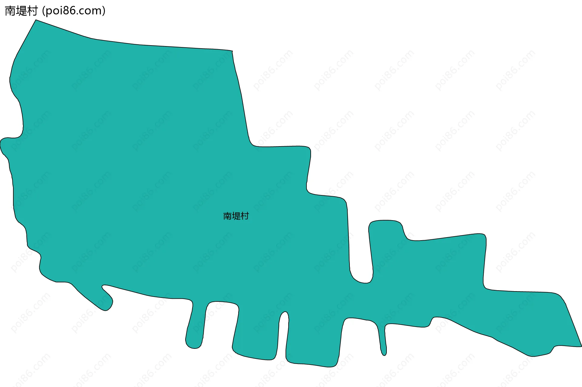 南堤村边界地图