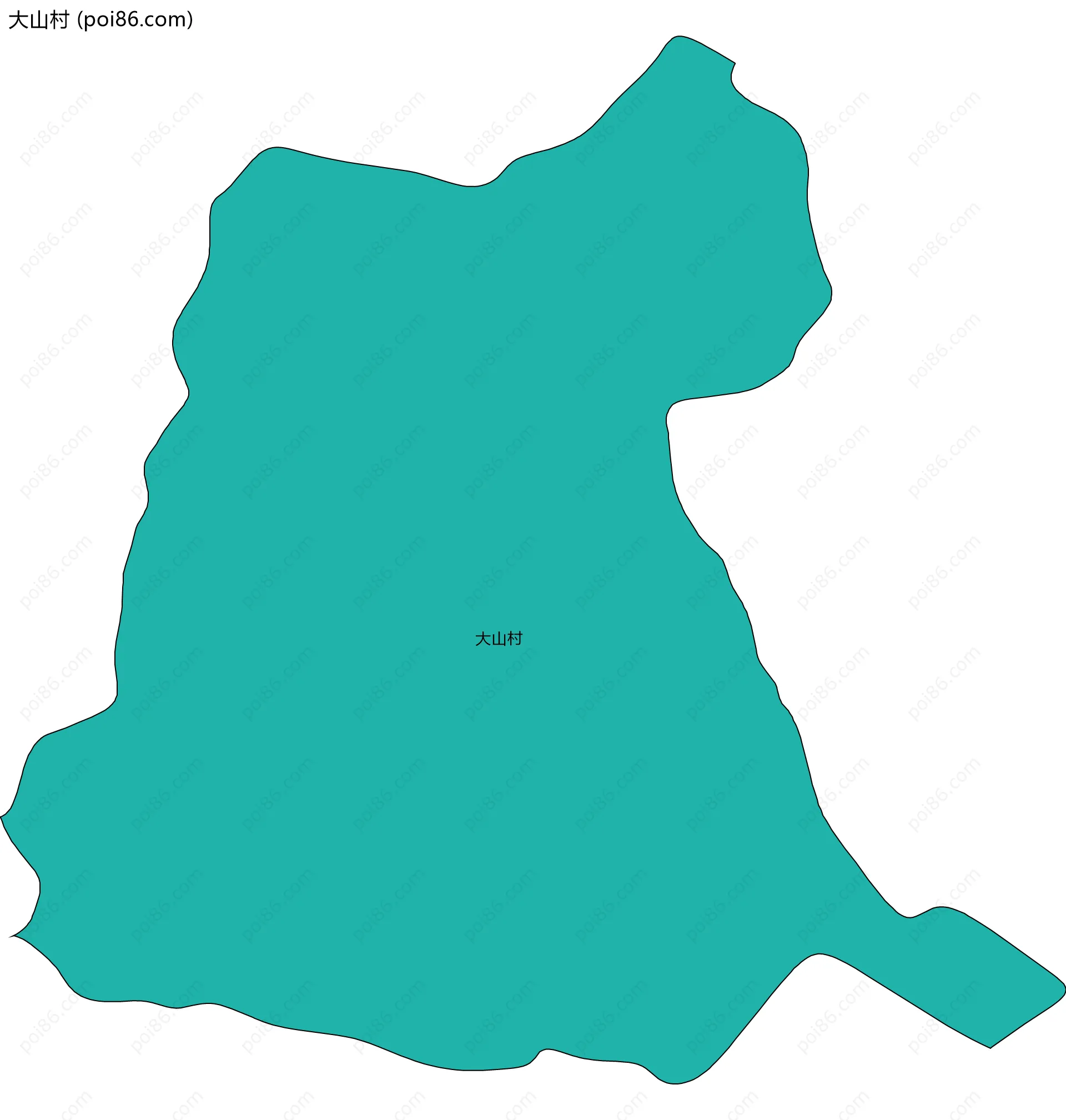 大山村边界地图