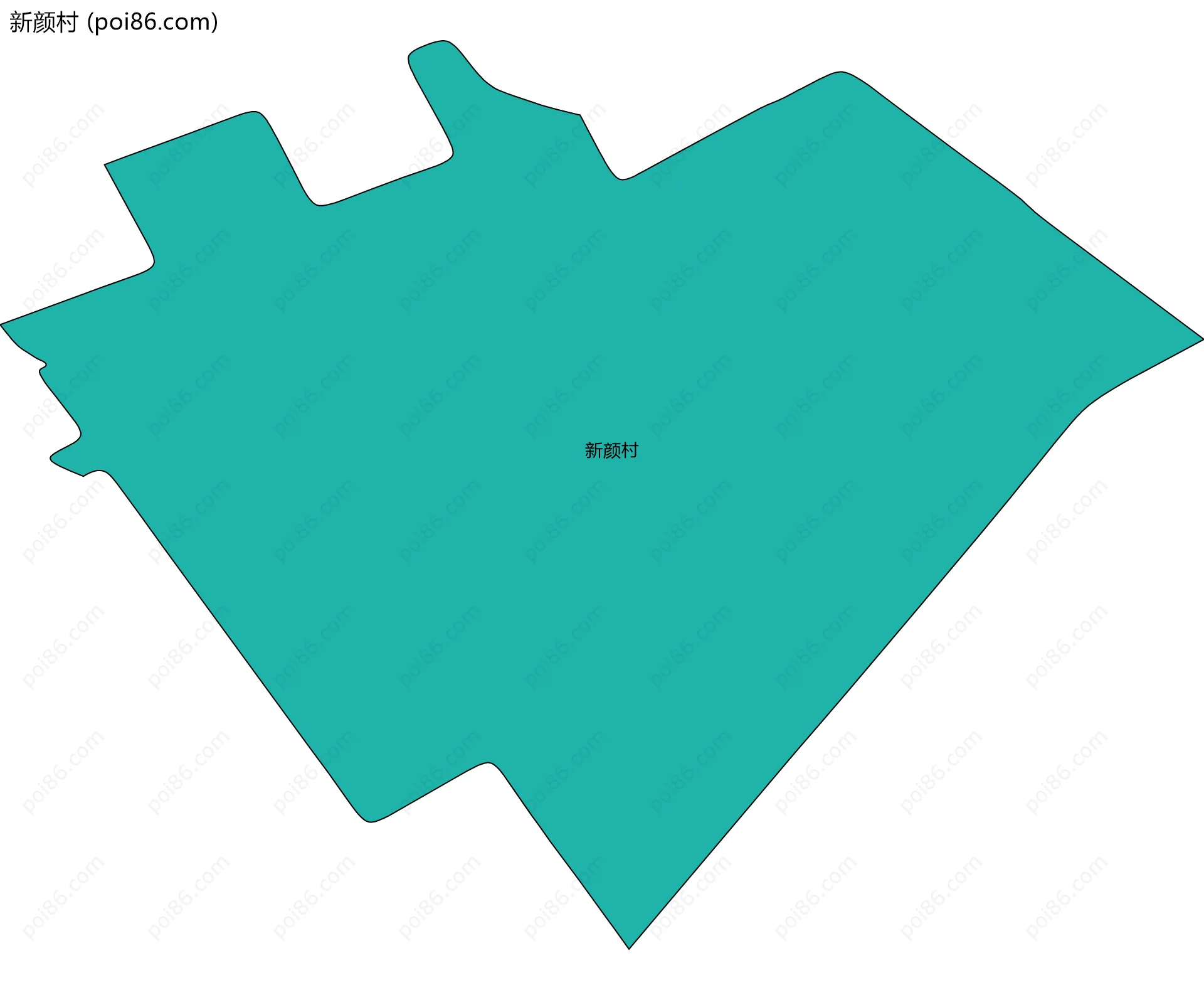 新颜村边界地图