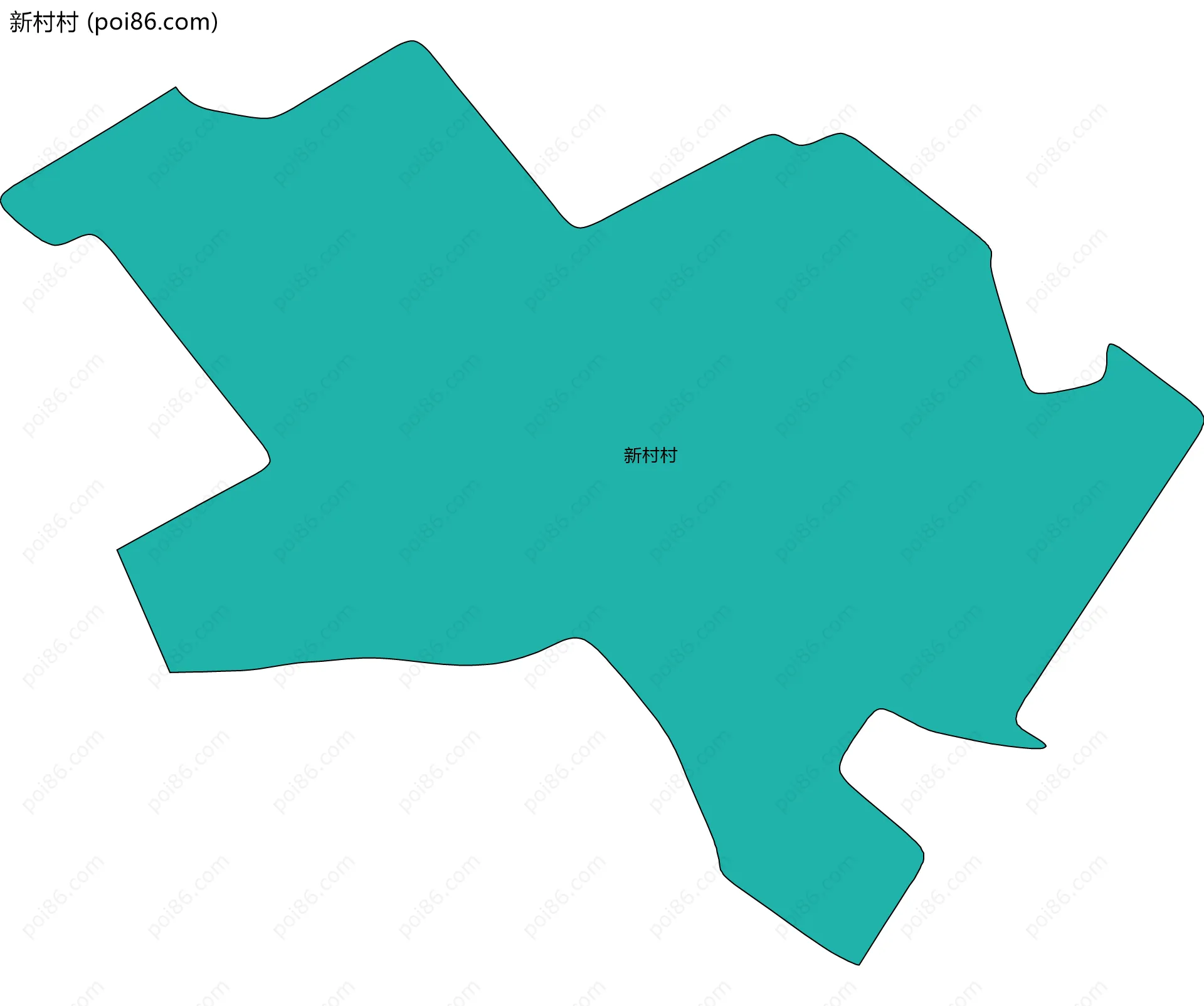 新村村边界地图