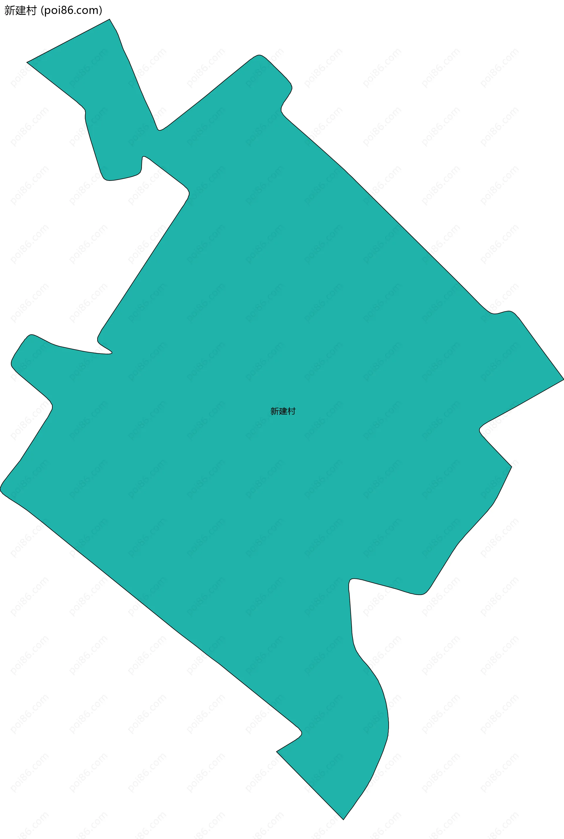 新建村边界地图