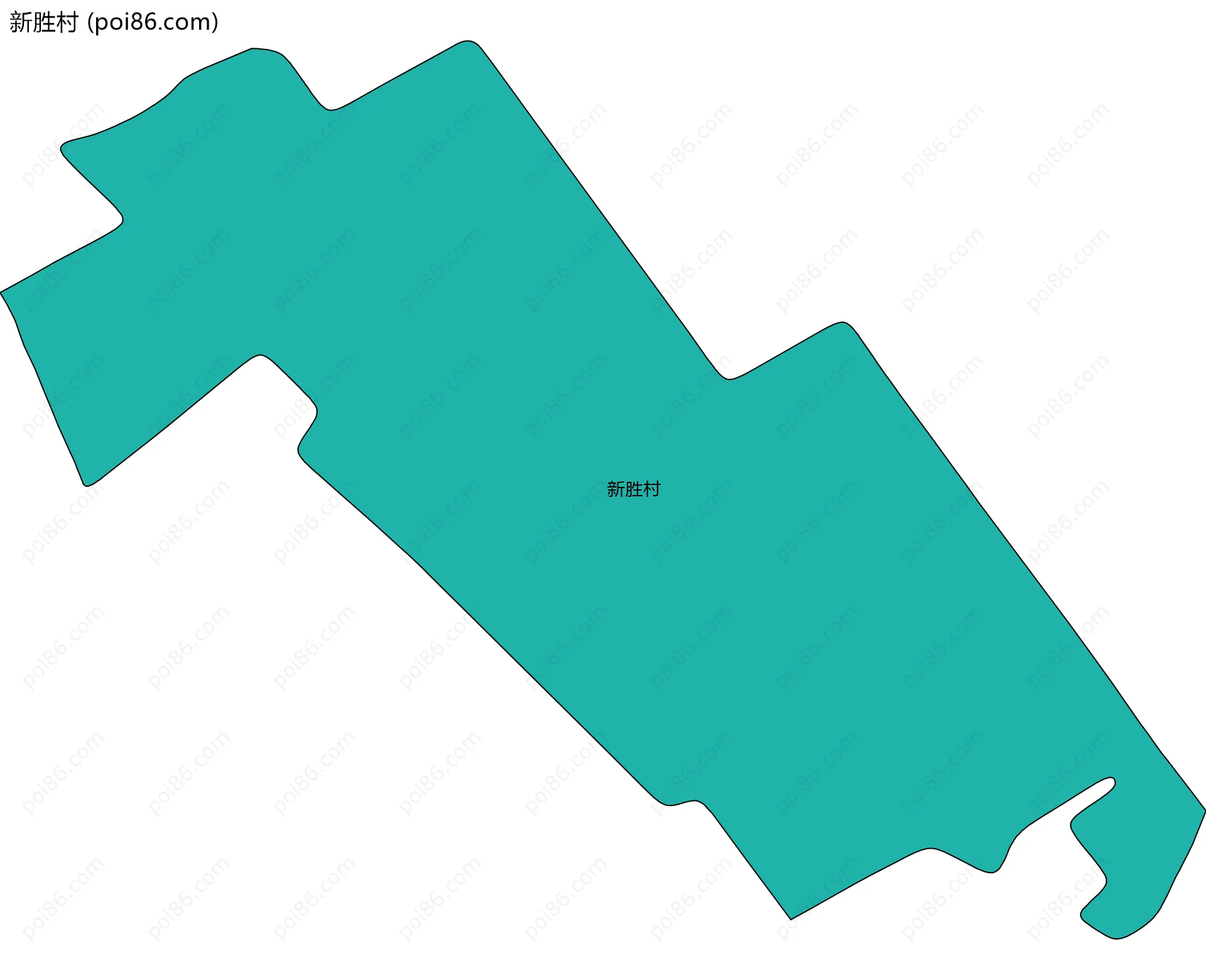 新胜村边界地图