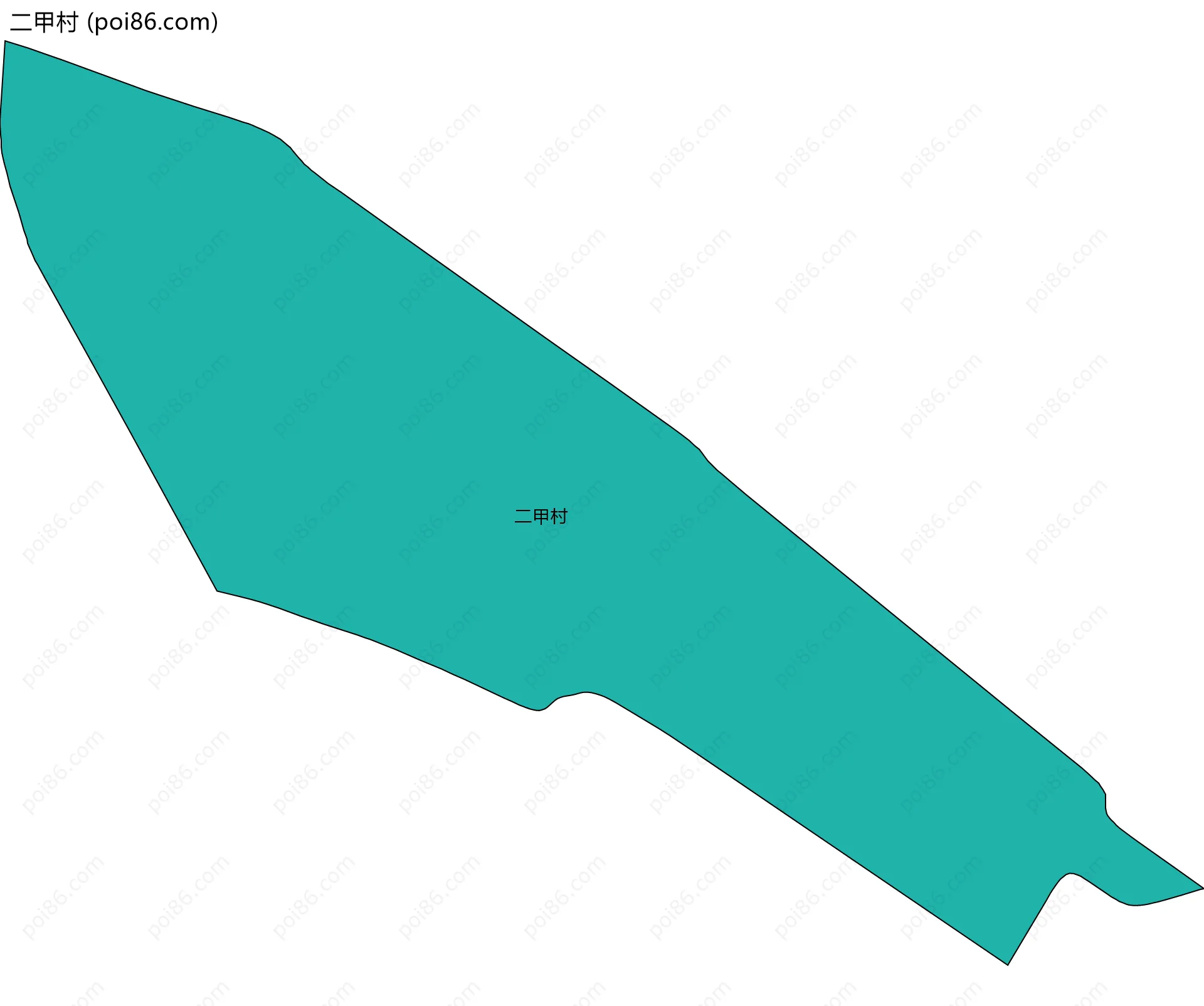二甲村边界地图