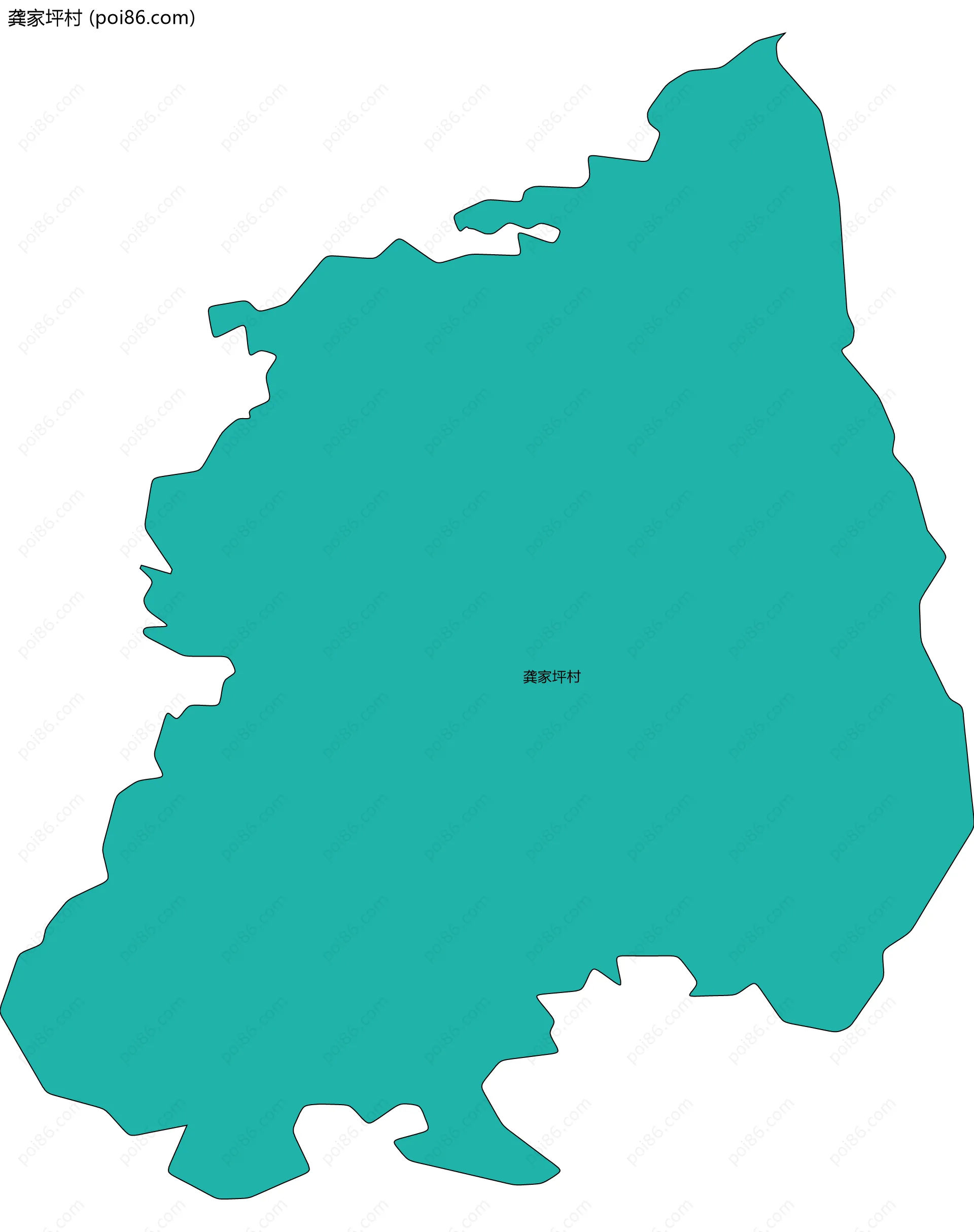 龚家坪村边界地图