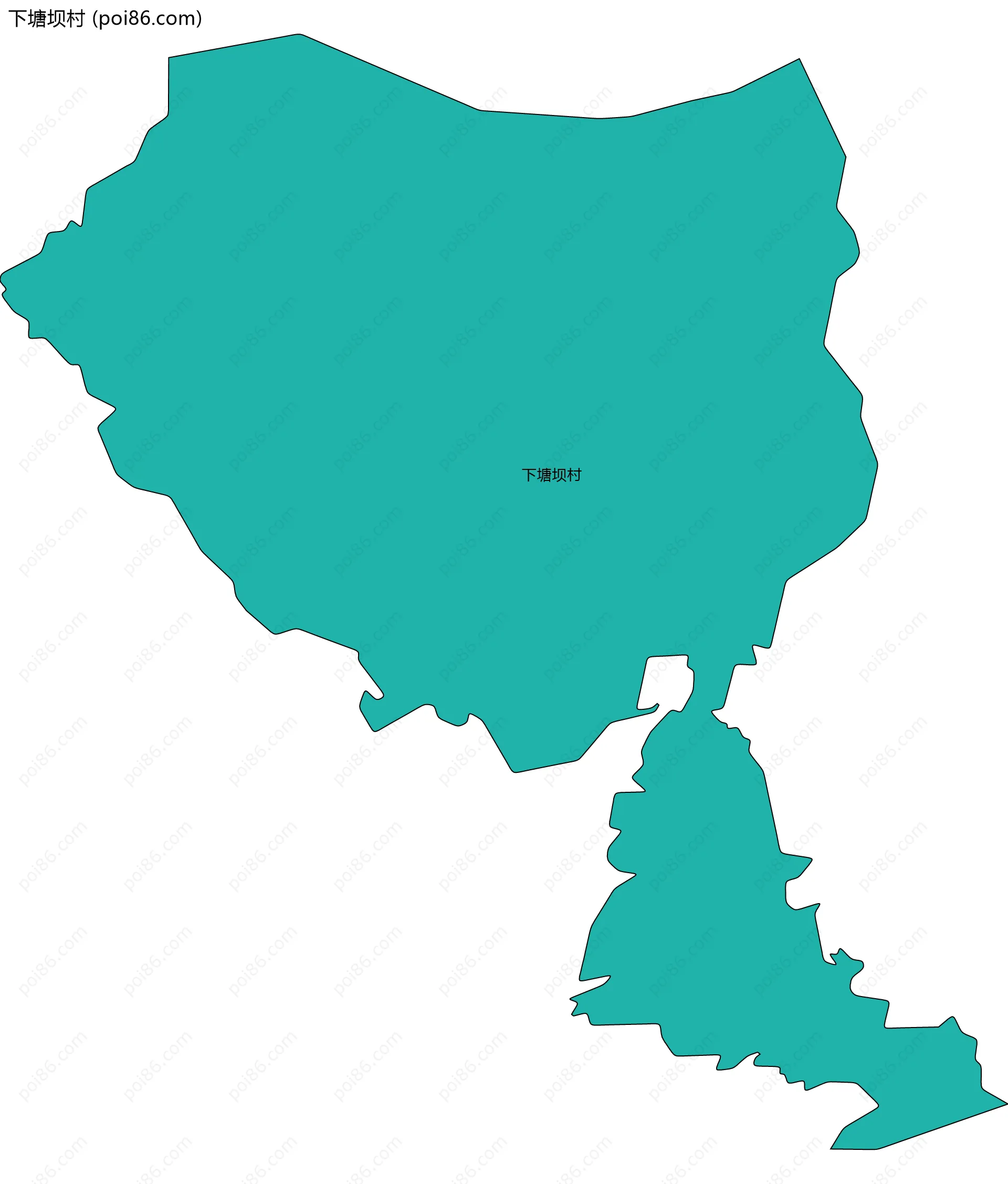 下塘坝村边界地图