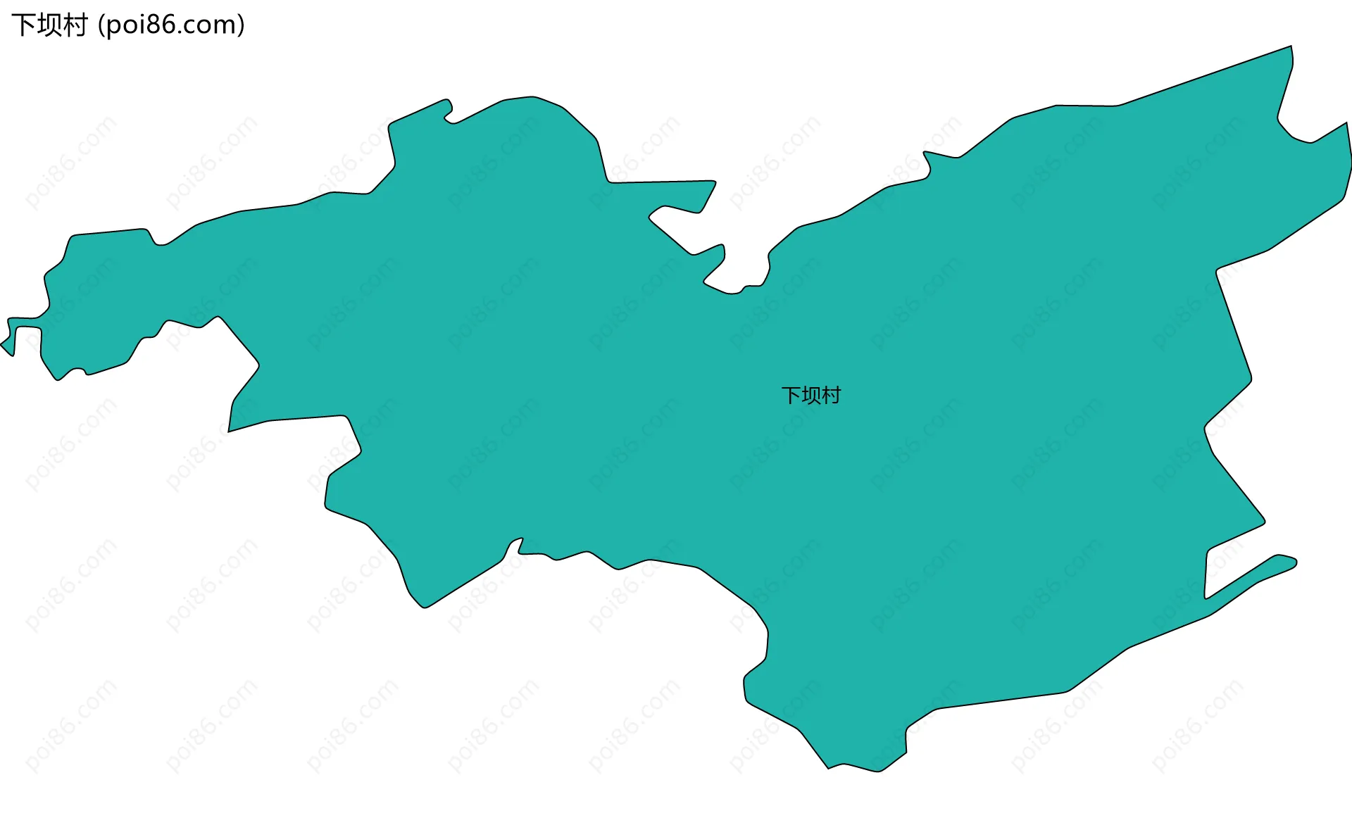 下坝村边界地图