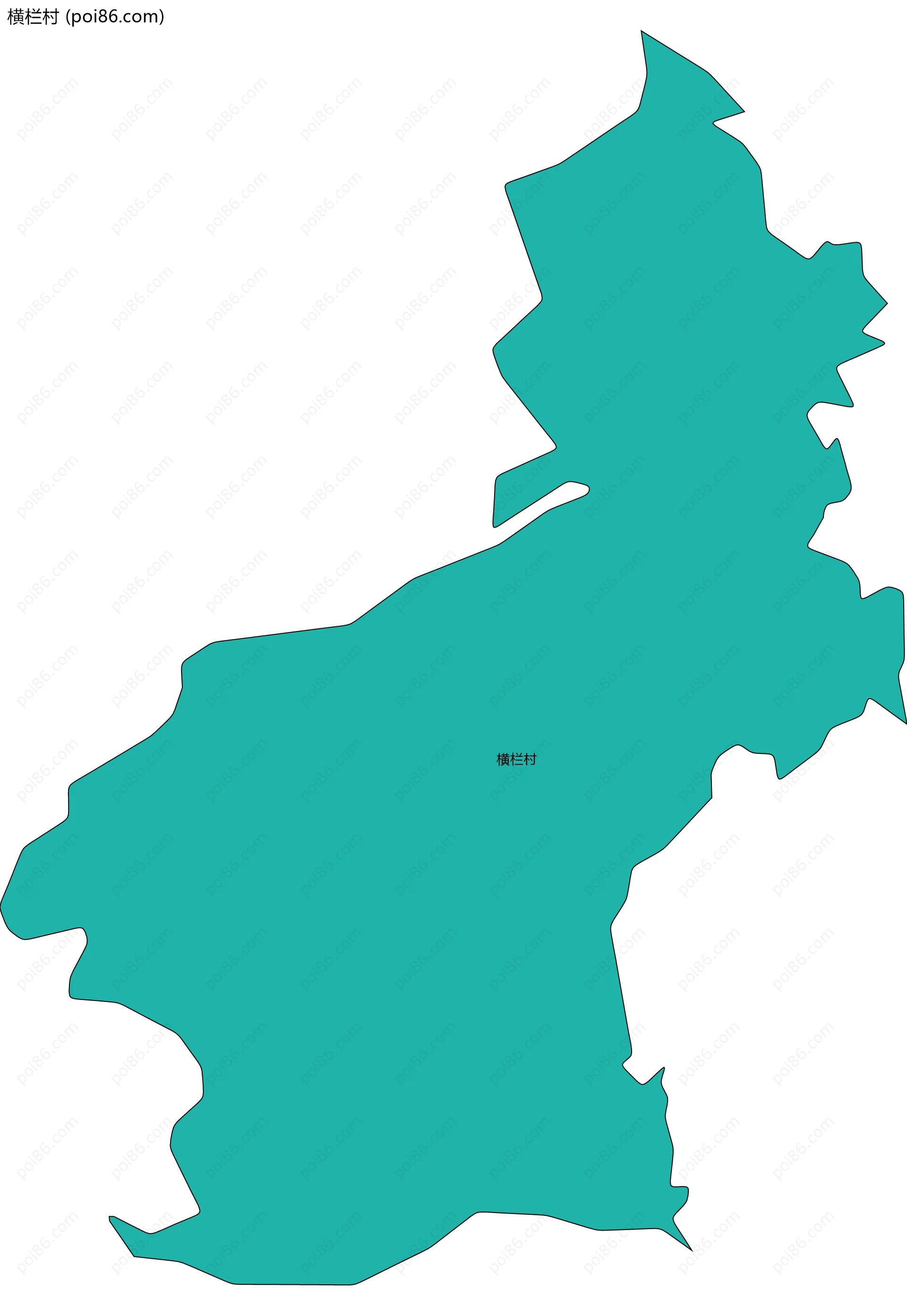 横栏村边界地图