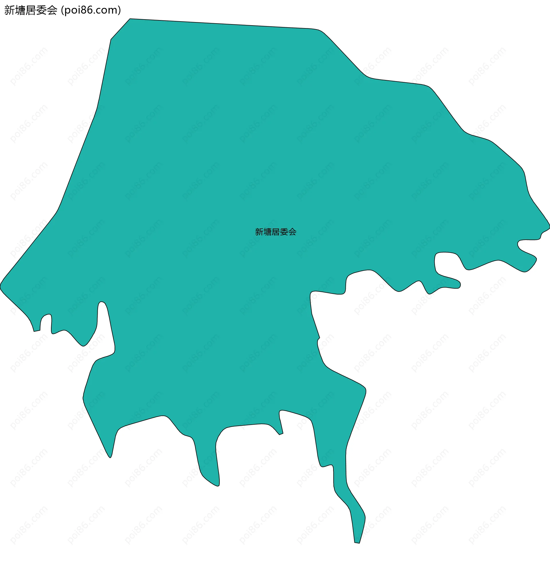 新塘居委会边界地图