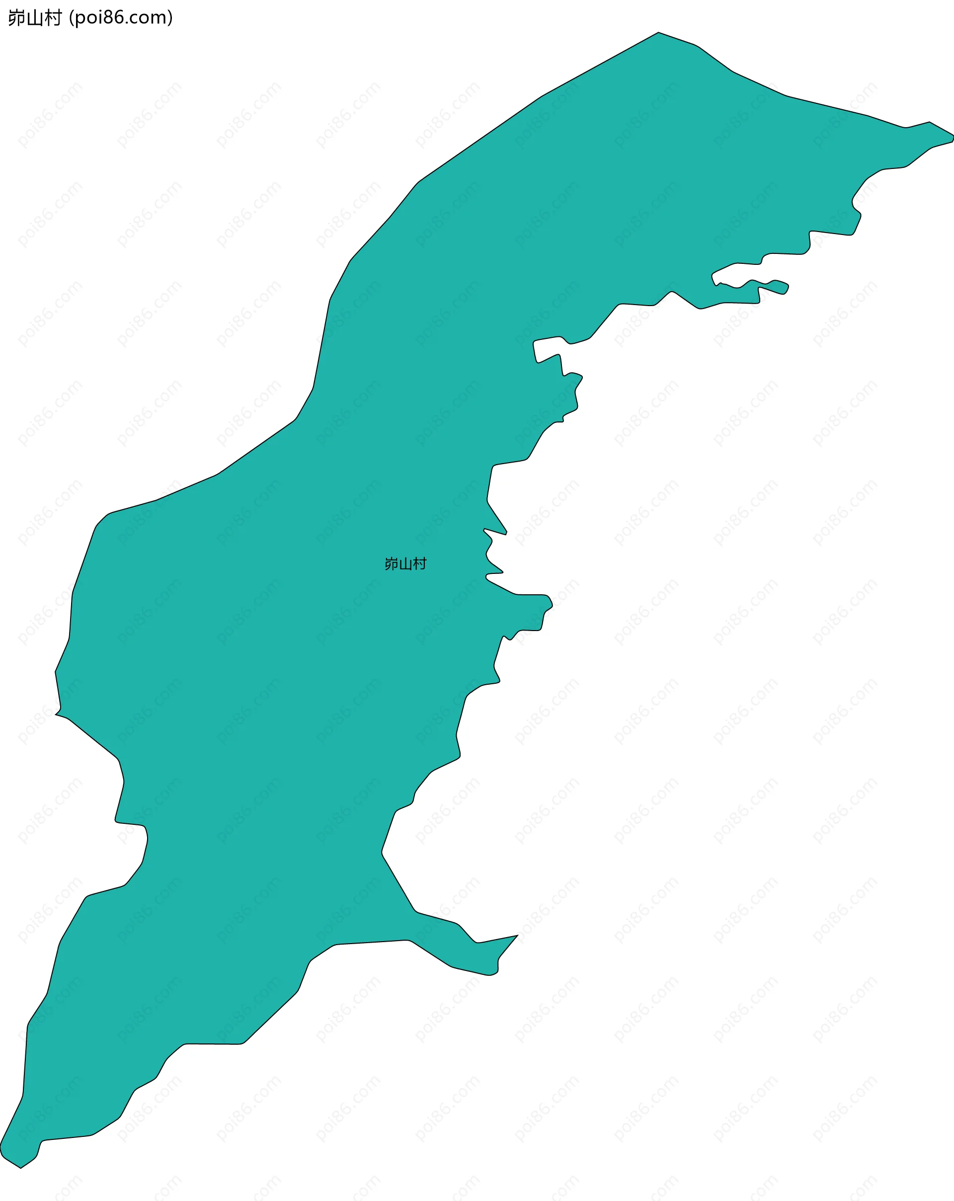 峁山村边界地图