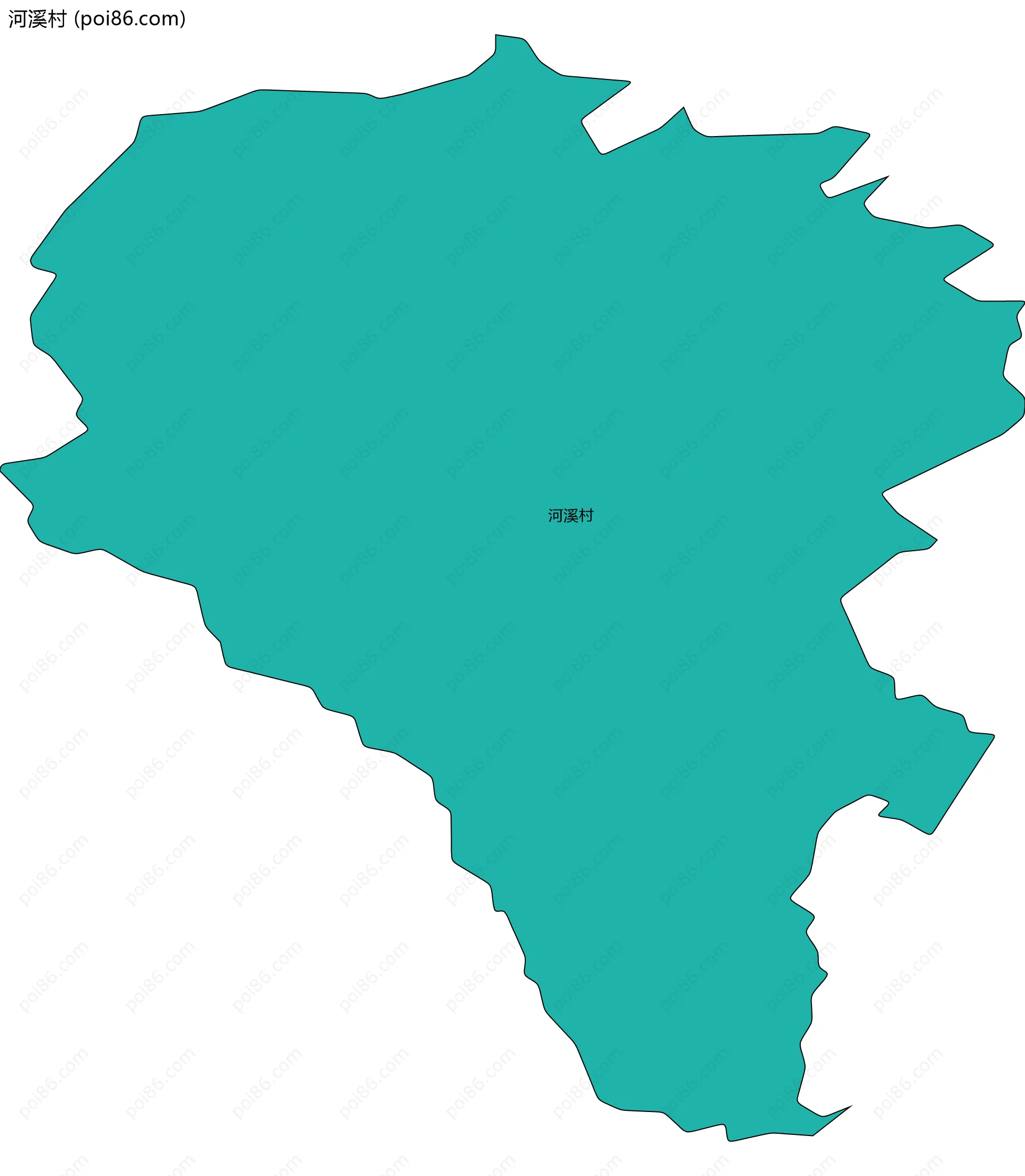 河溪村边界地图