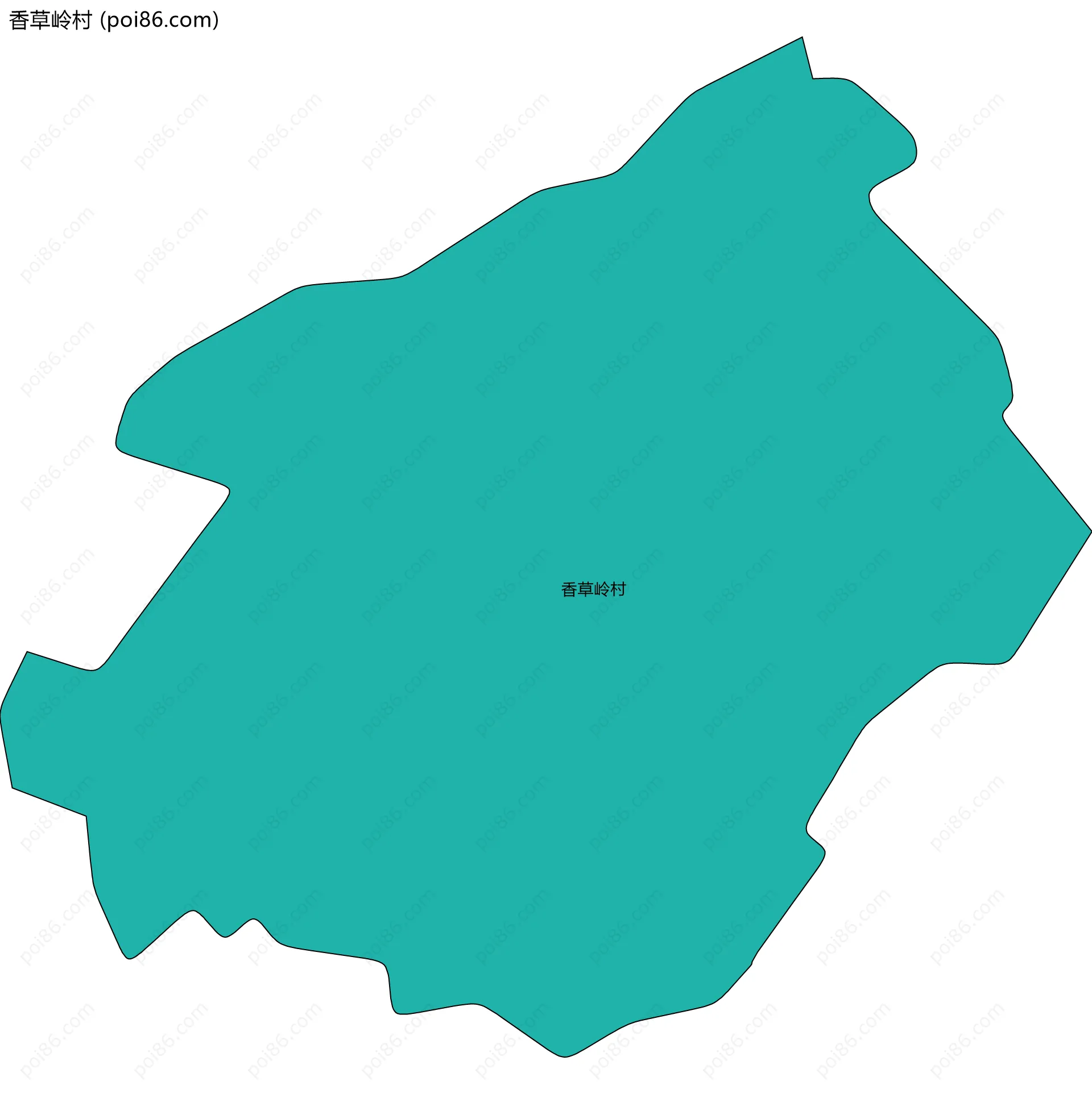 香草岭村边界地图