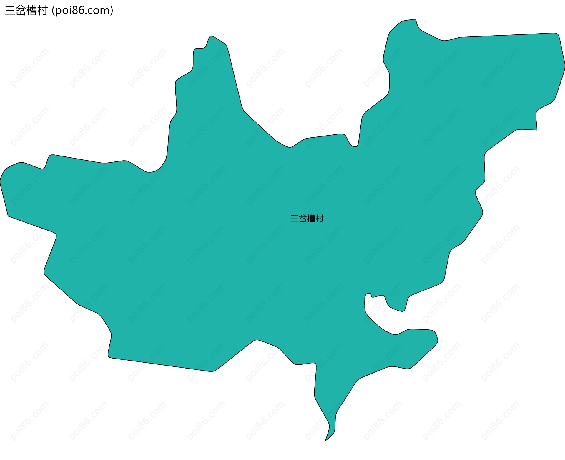 三岔槽村边界地图