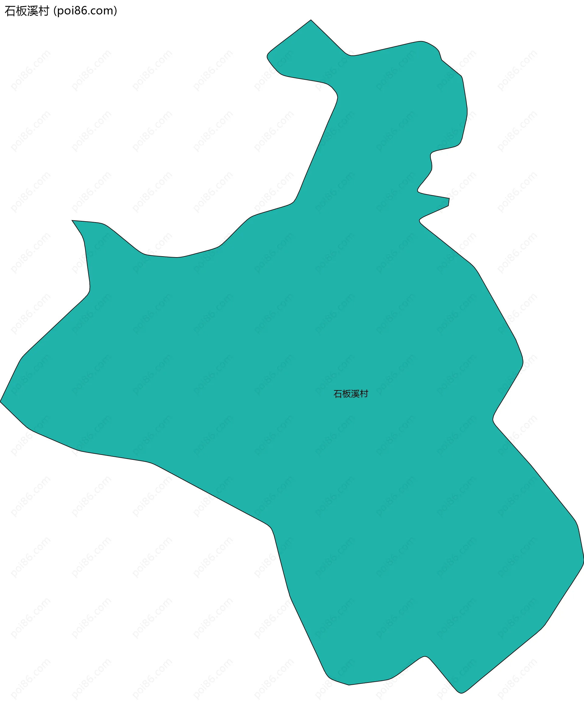 石板溪村边界地图