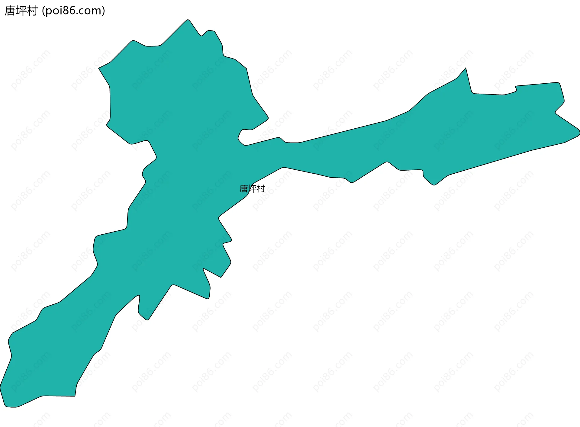 唐坪村边界地图