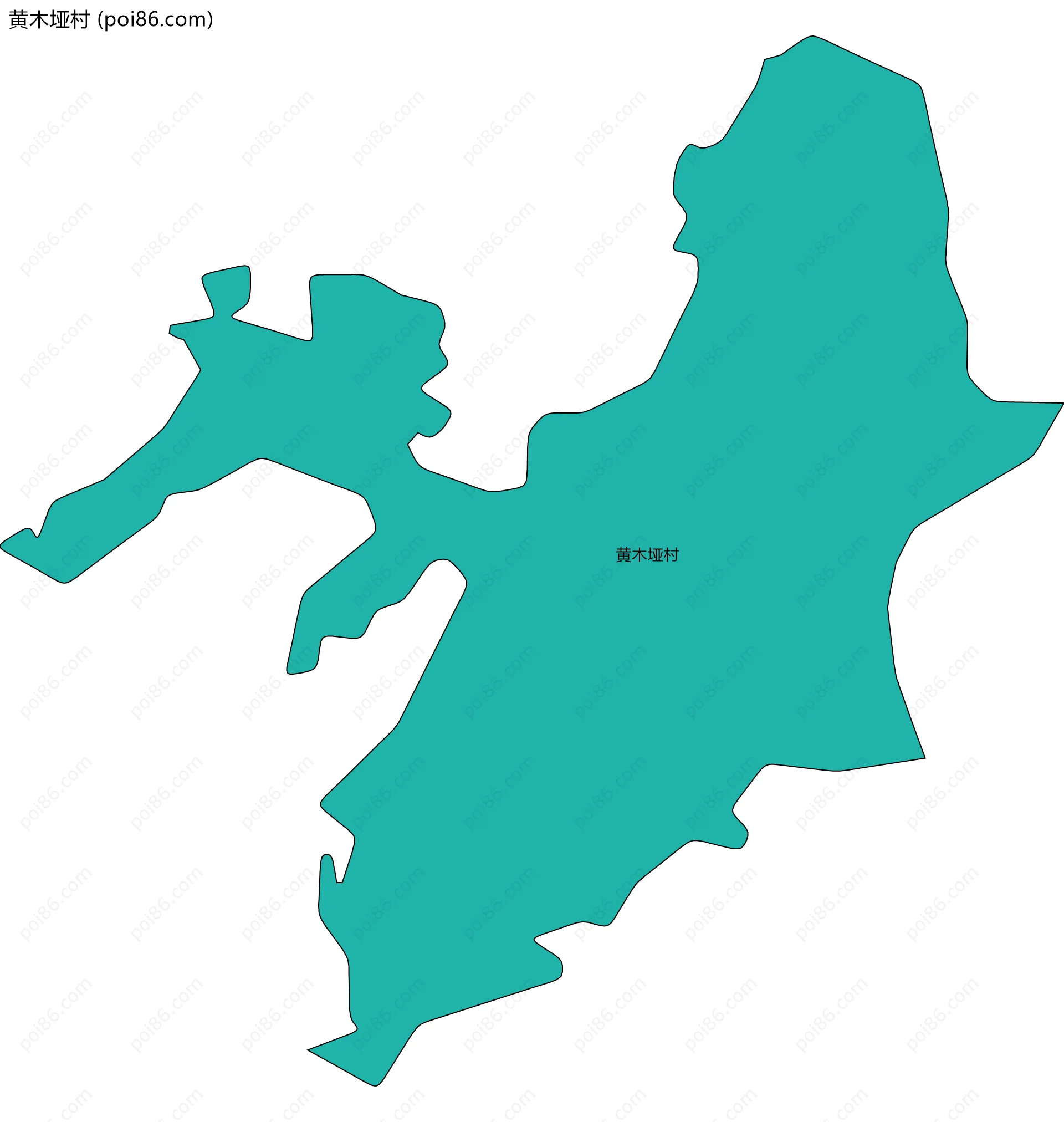 黄木垭村边界地图