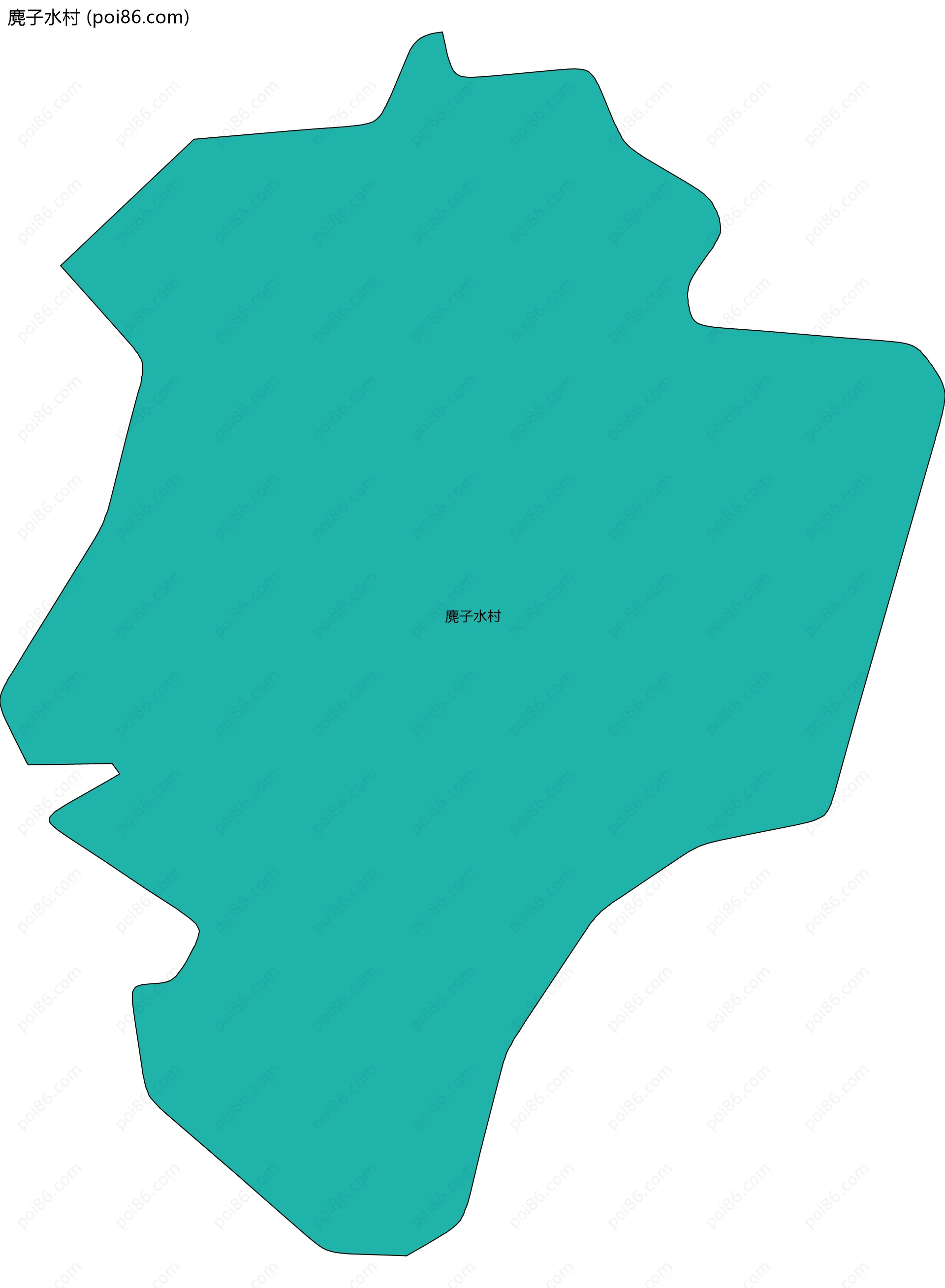 麂子水村边界地图
