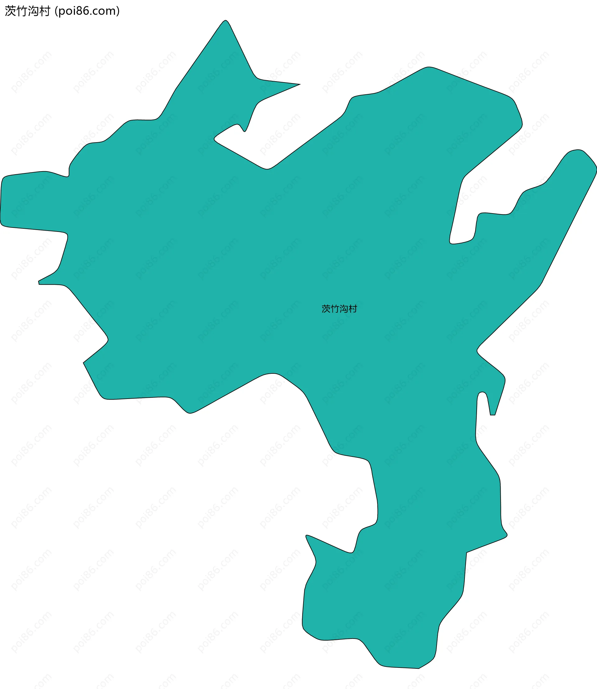 茨竹沟村边界地图