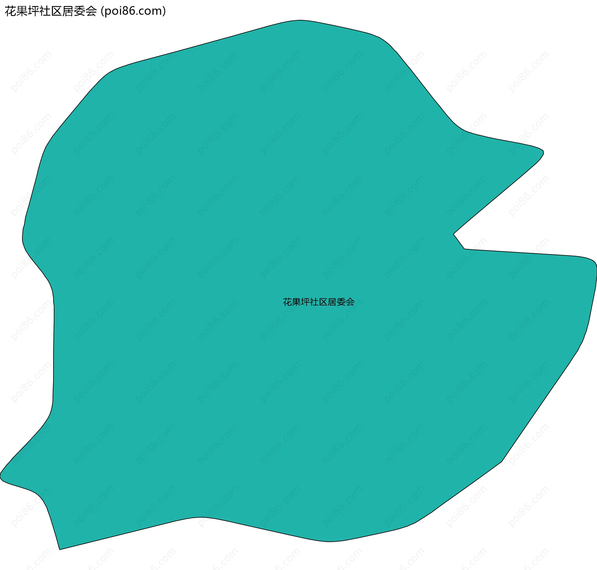 花果坪社区居委会边界地图