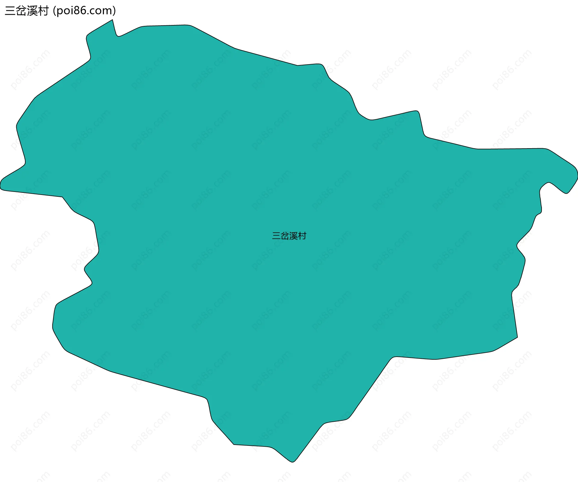 三岔溪村边界地图