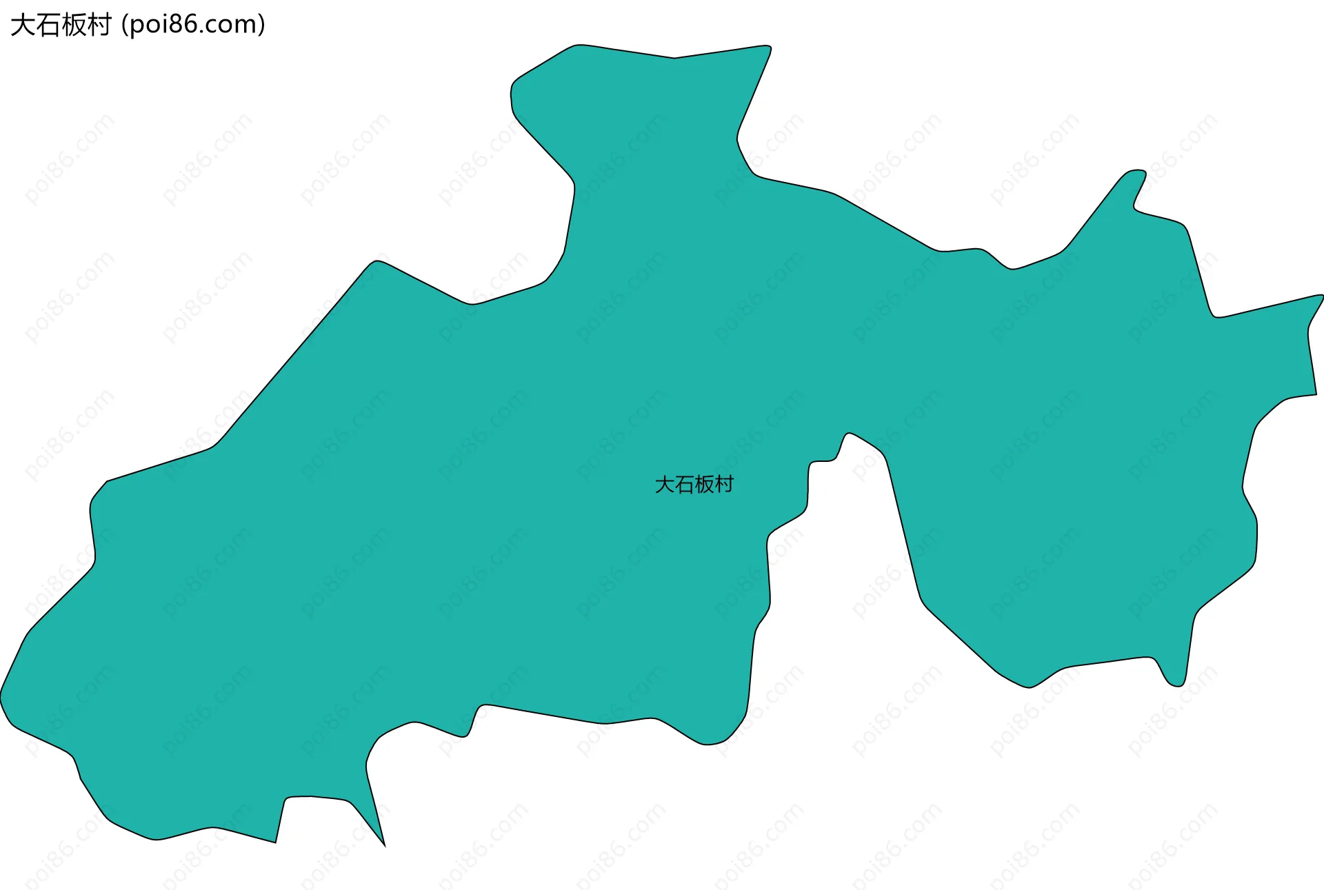 大石板村边界地图