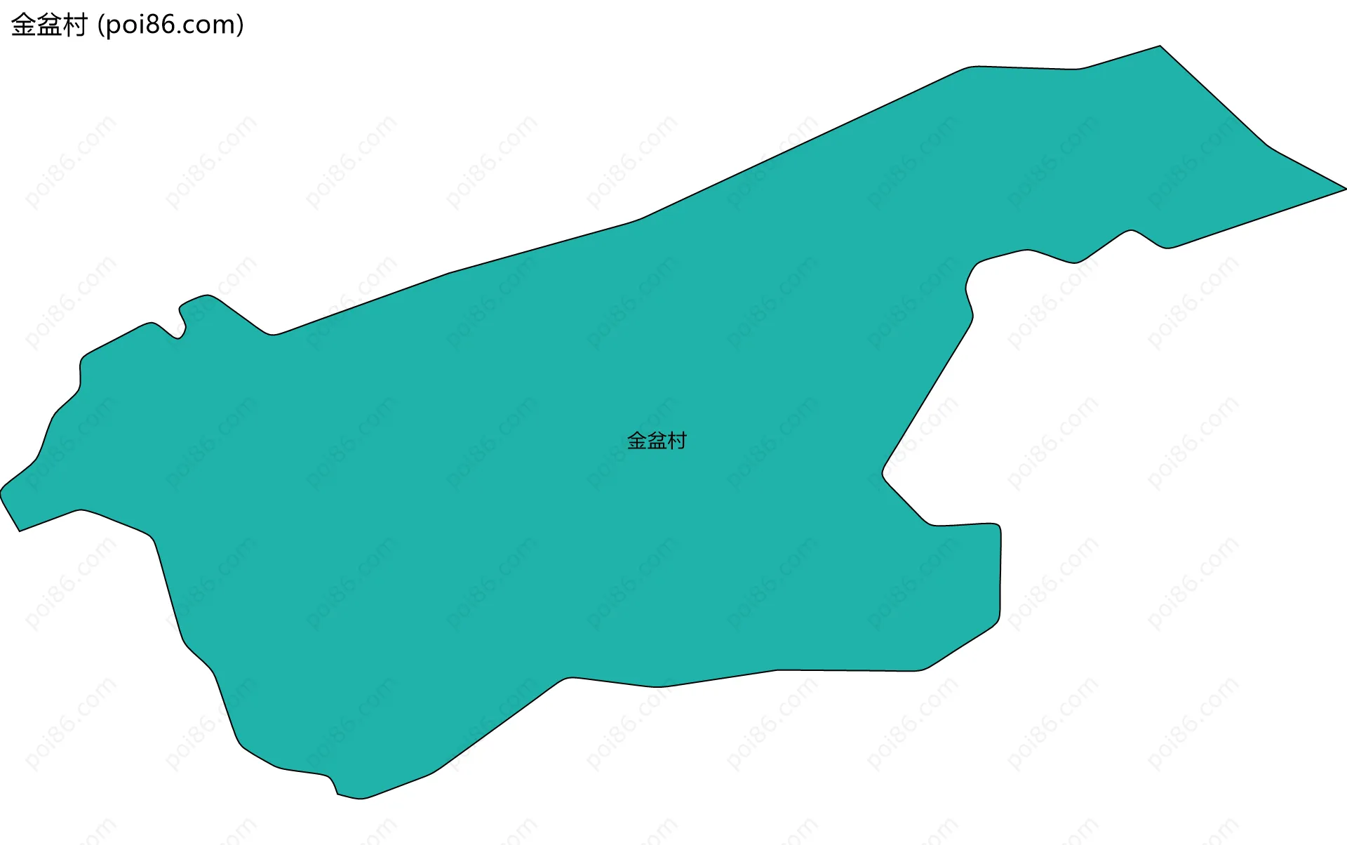 金盆村边界地图