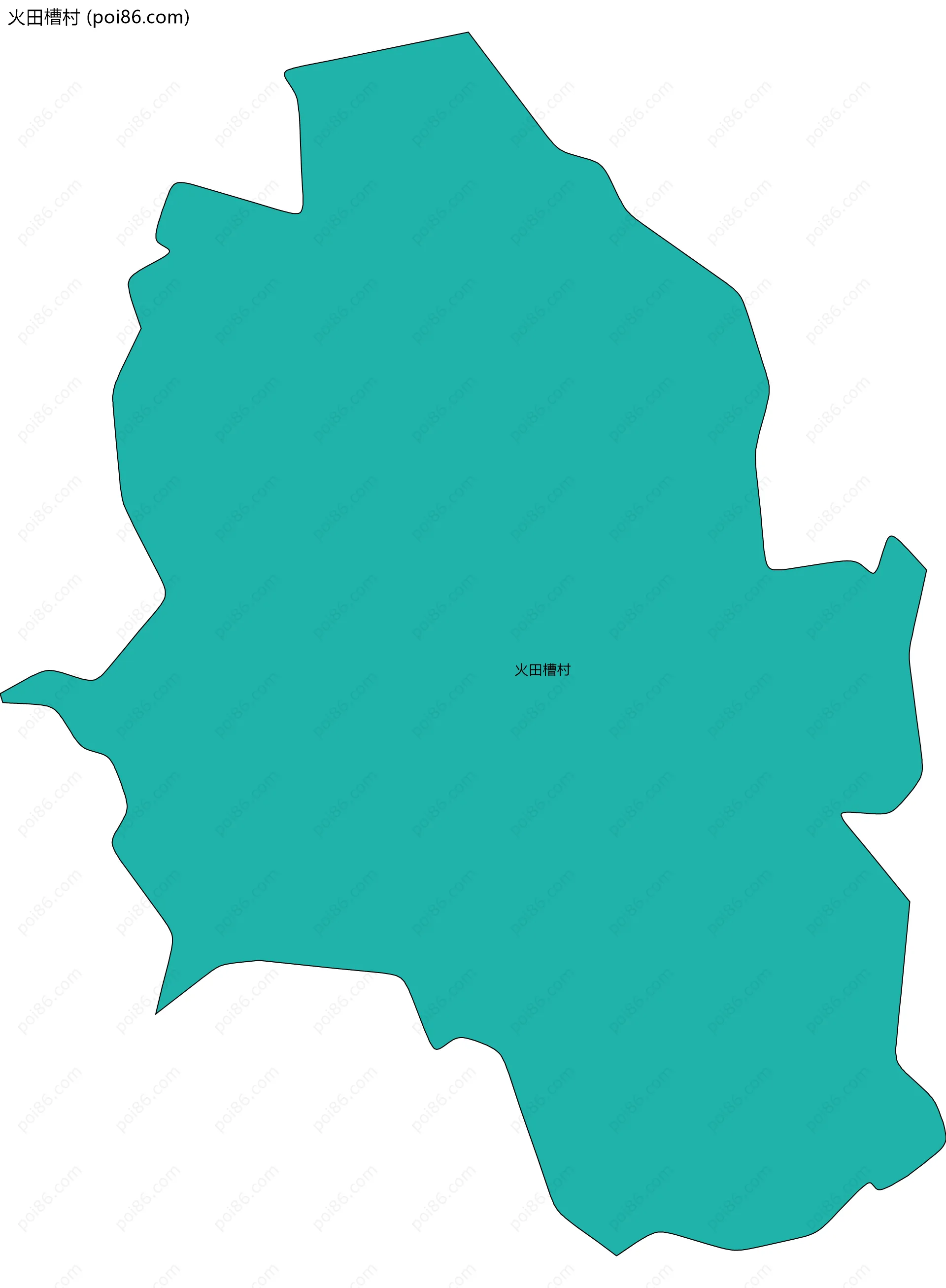 火田槽村边界地图