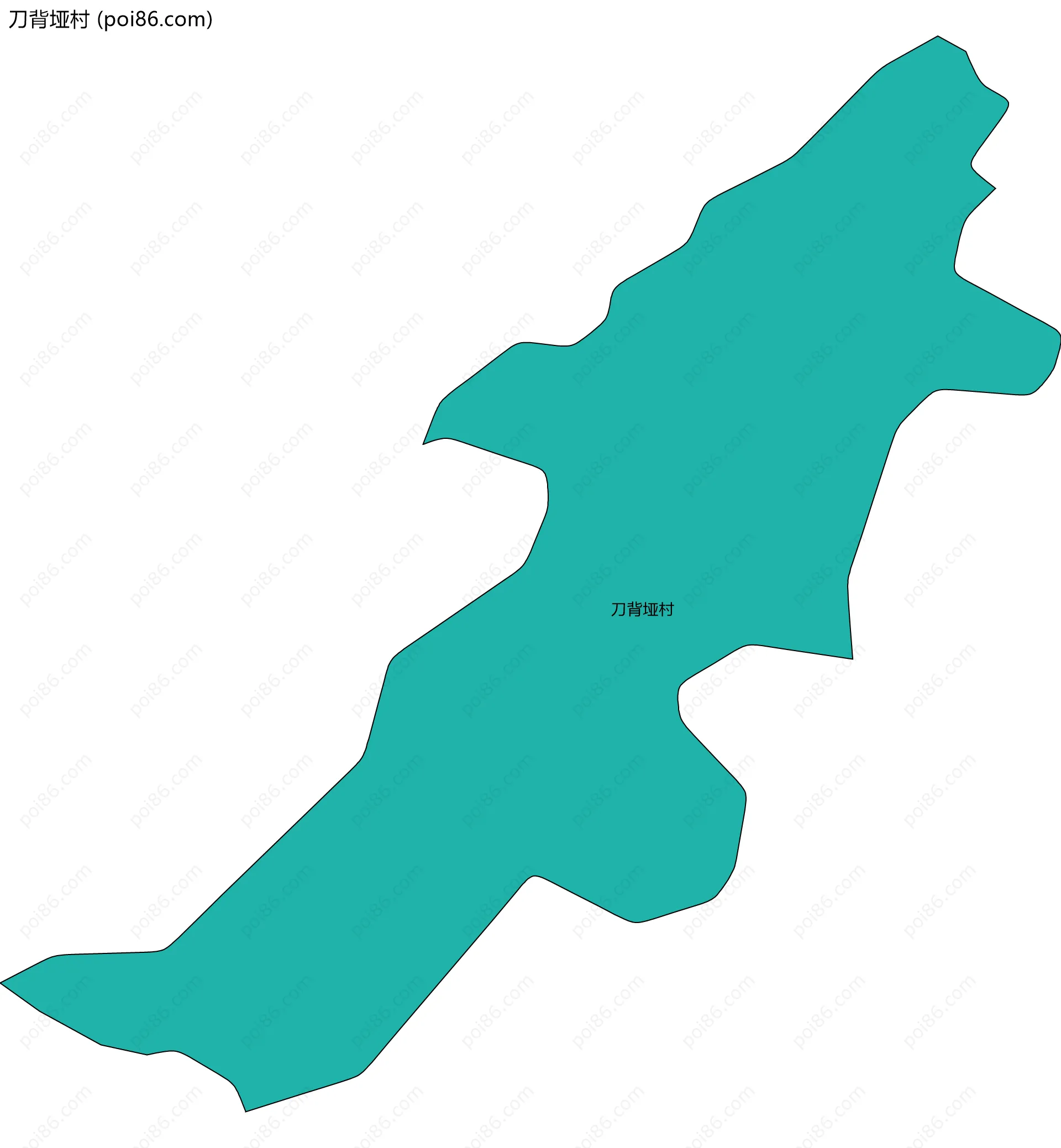 刀背垭村边界地图