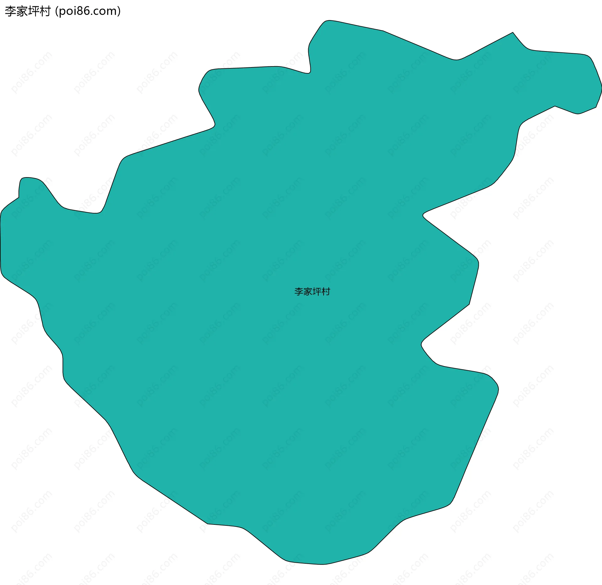 李家坪村边界地图