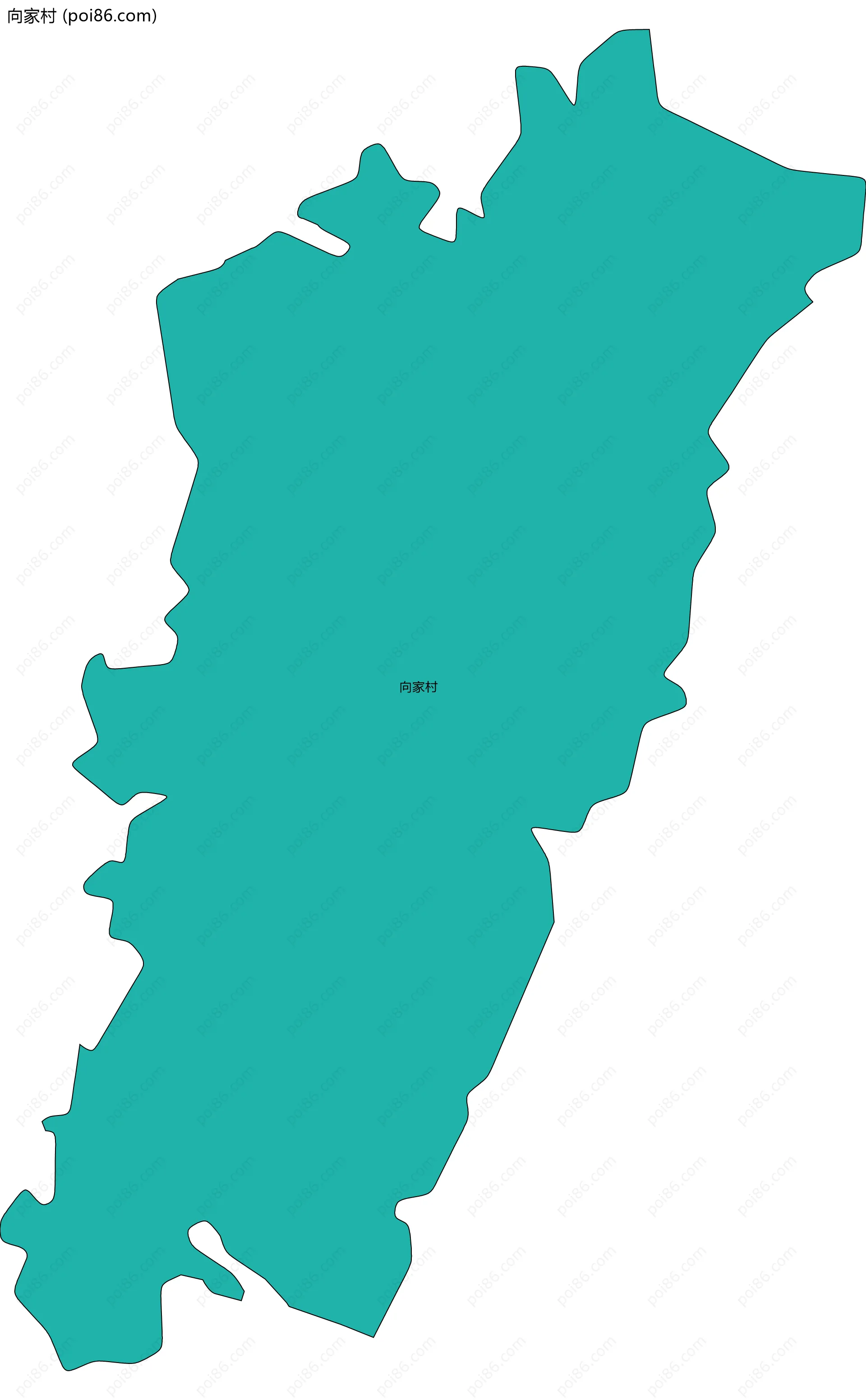 向家村边界地图