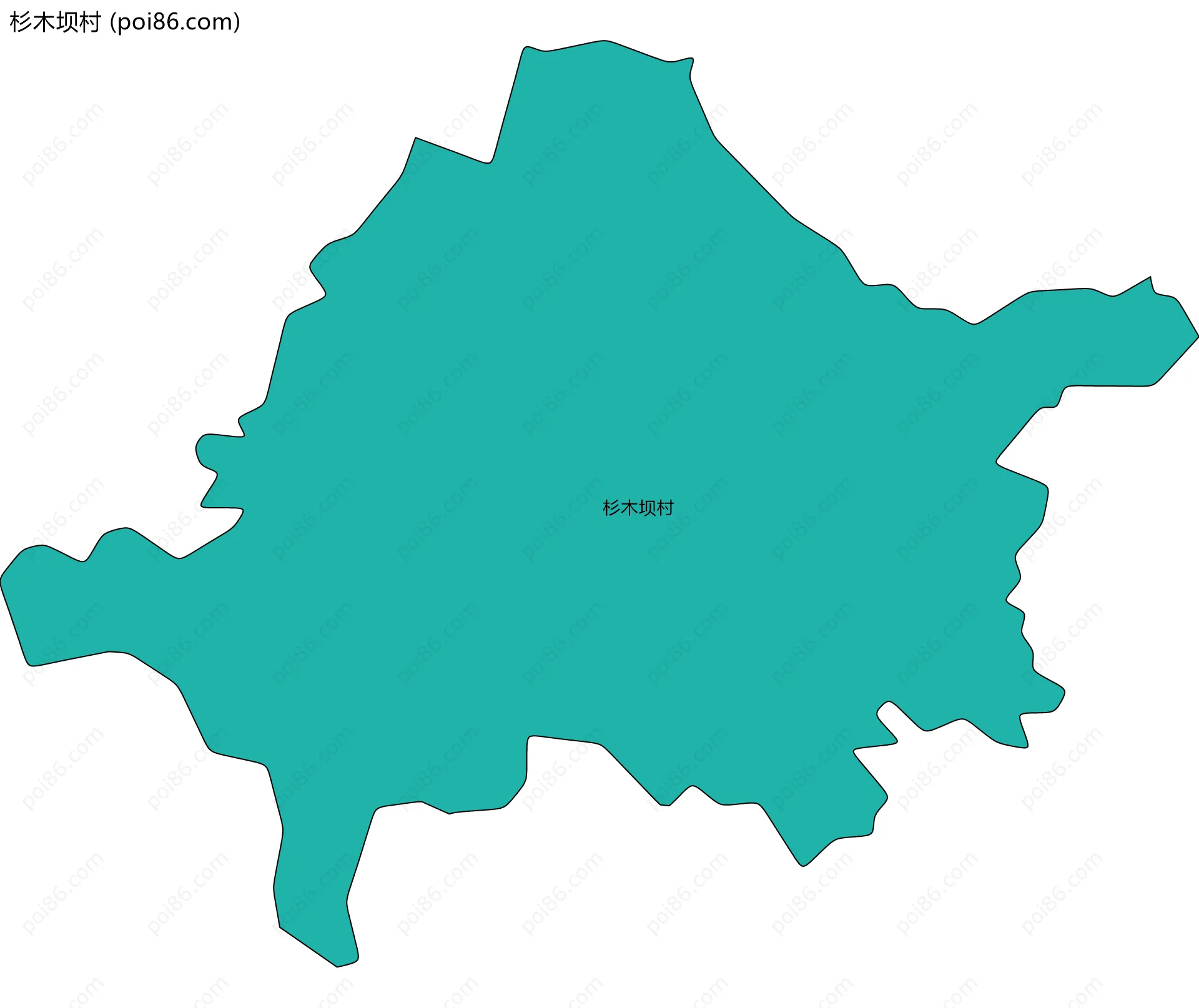 杉木坝村边界地图