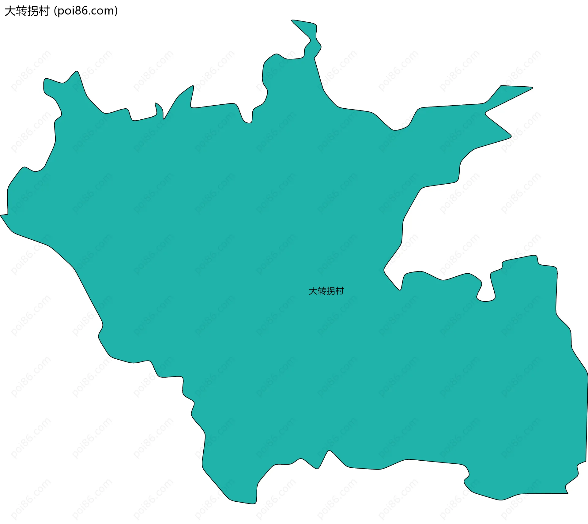 大转拐村边界地图