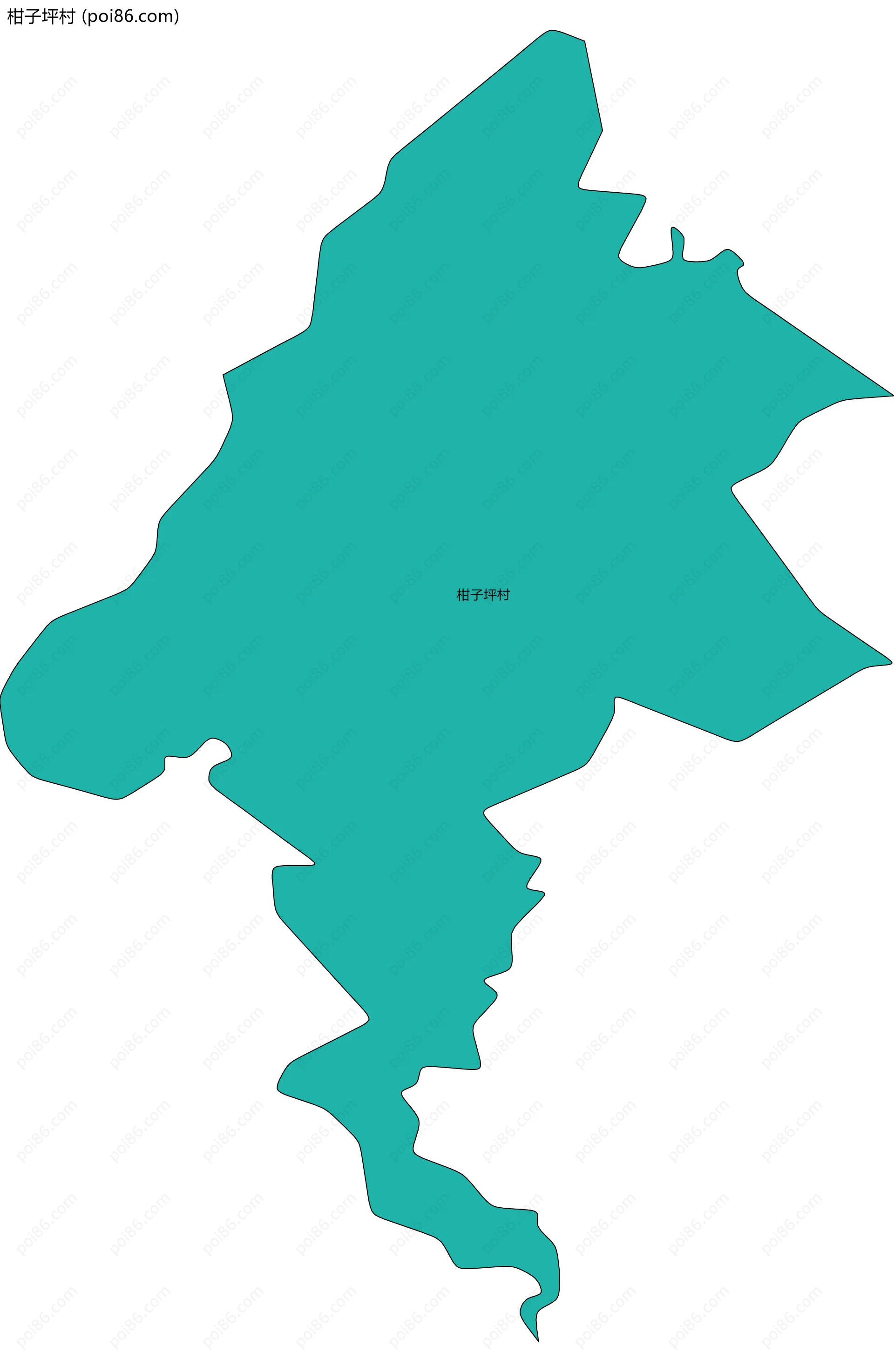 柑子坪村边界地图