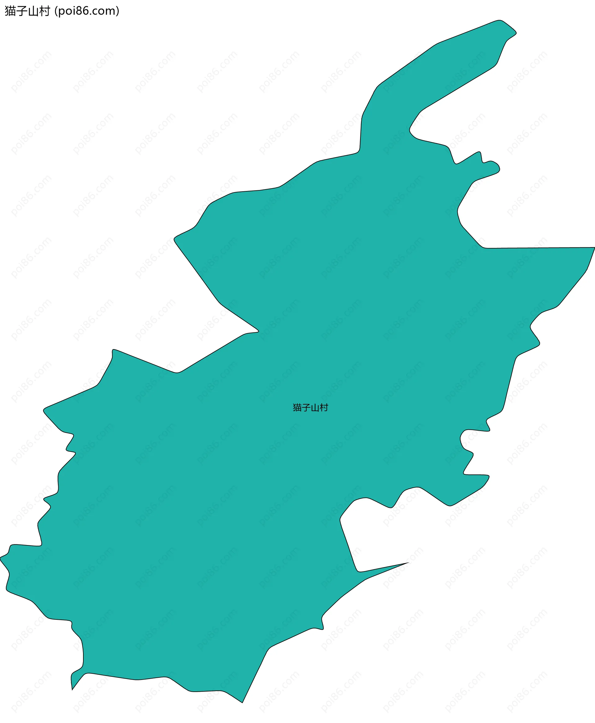 猫子山村边界地图