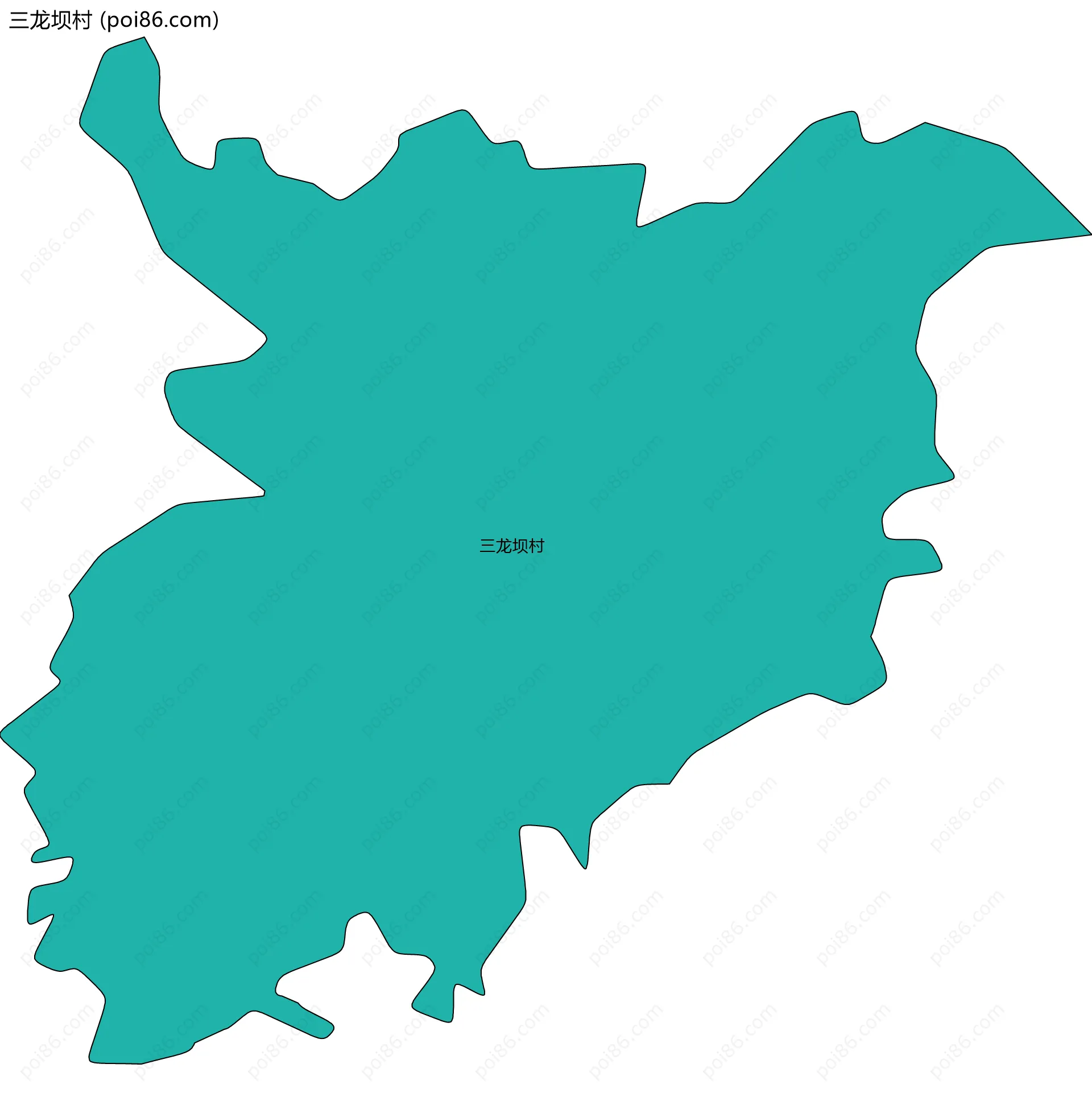 三龙坝村边界地图