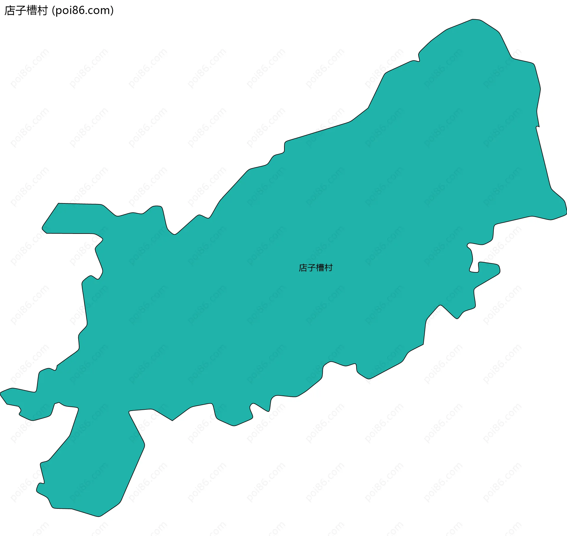 店子槽村边界地图