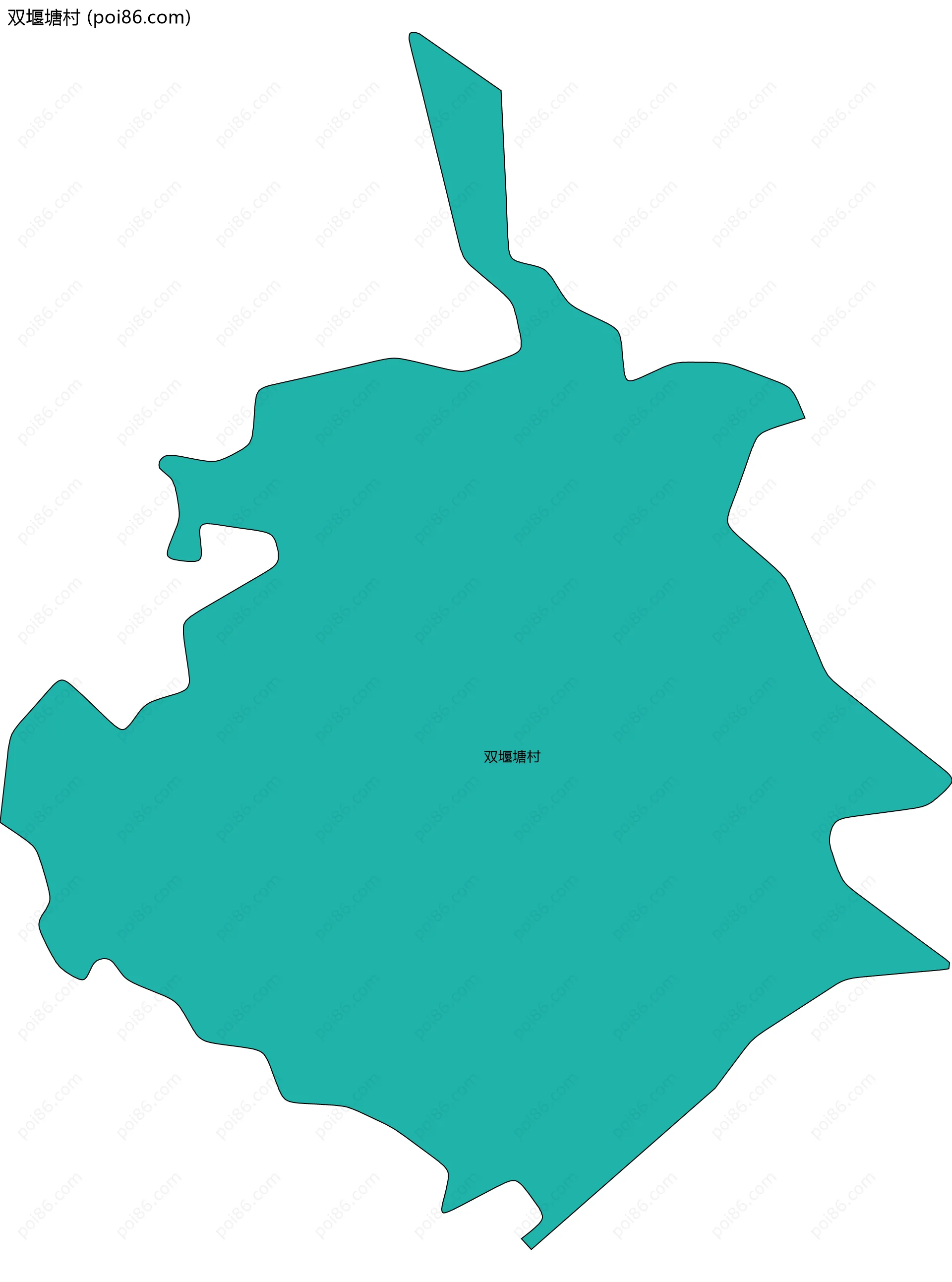 双堰塘村边界地图