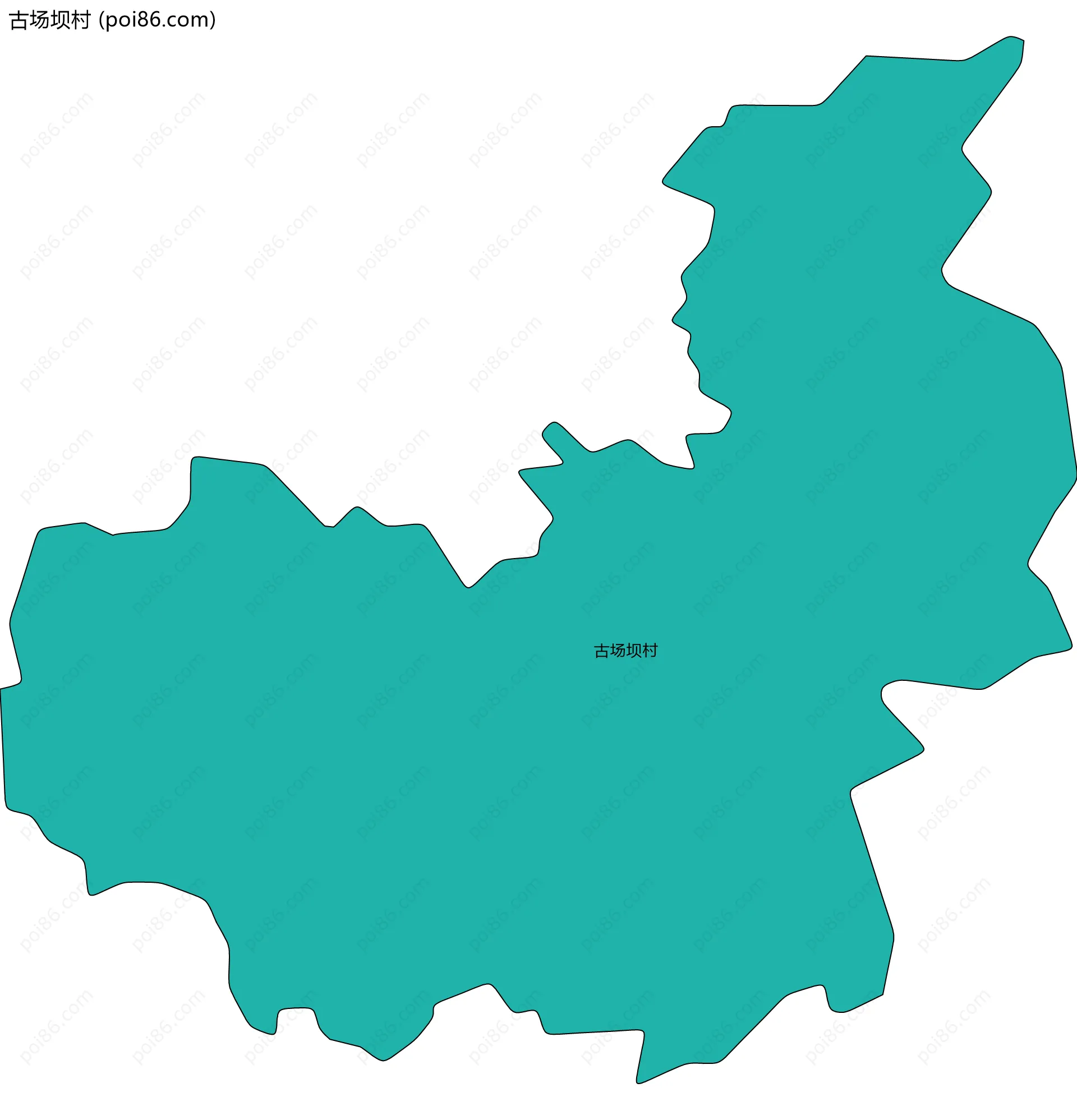 古场坝村边界地图