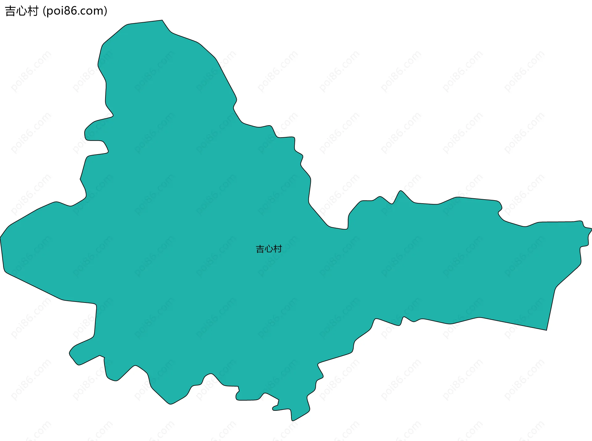 吉心村边界地图