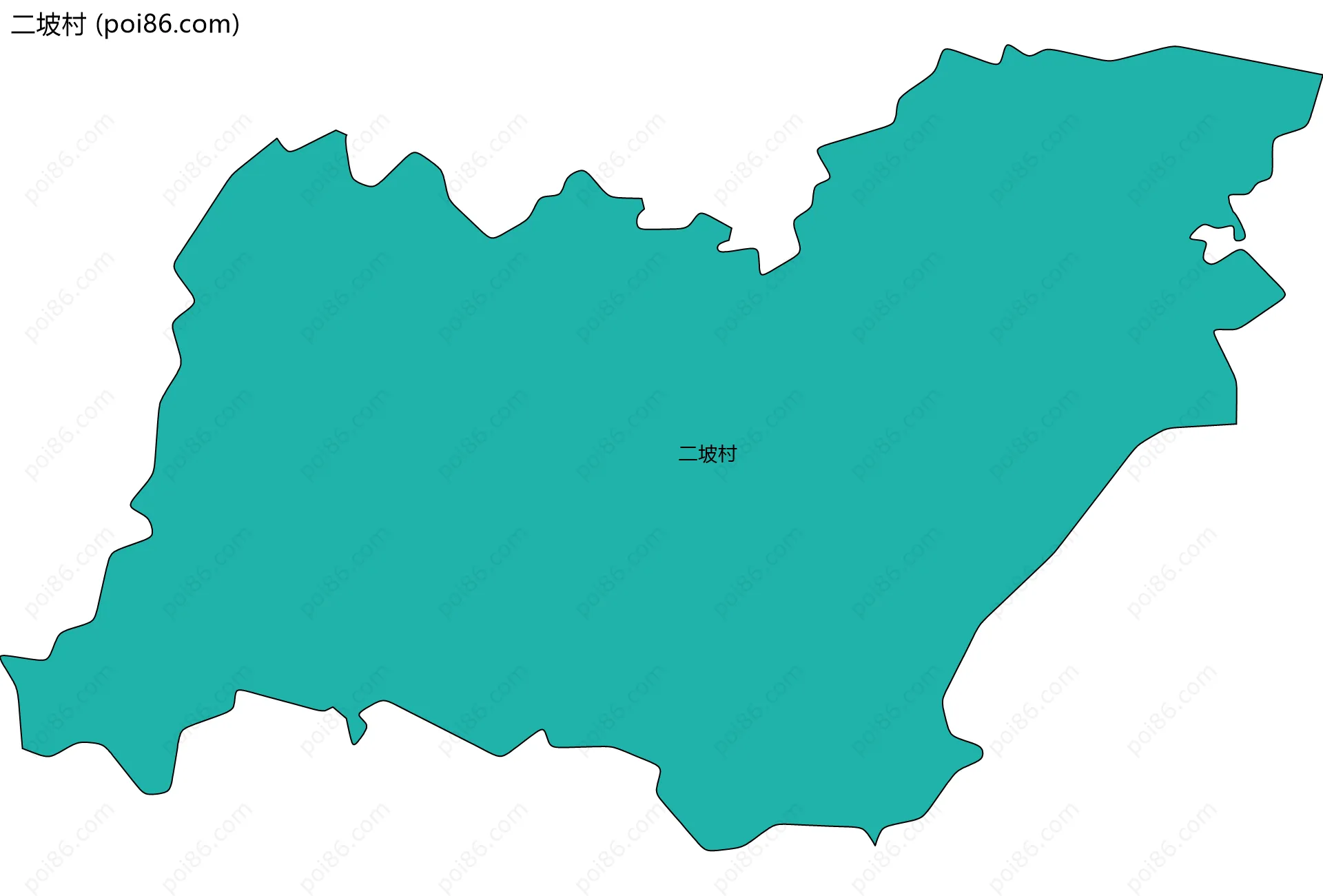 二坡村边界地图