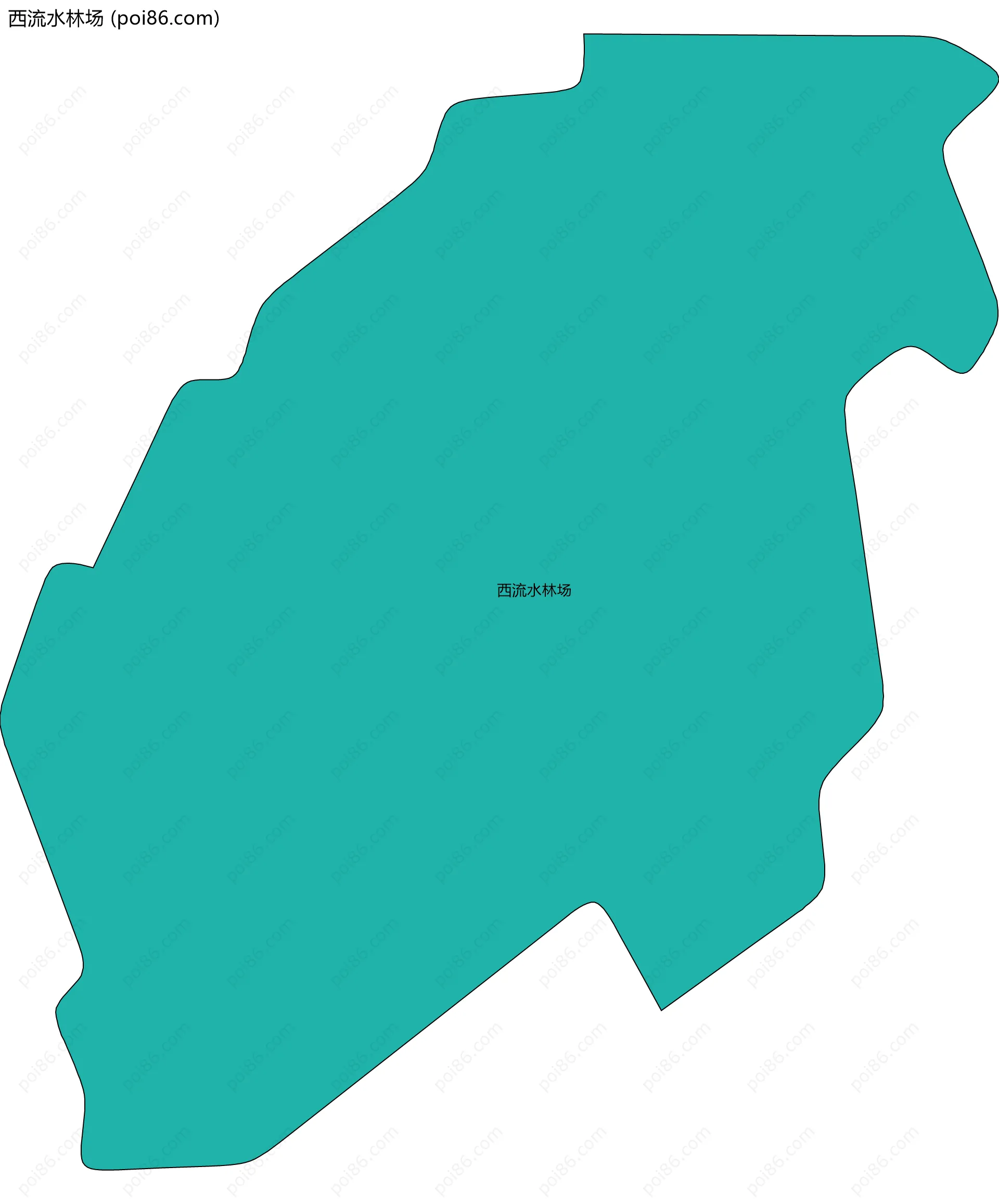 西流水林场边界地图