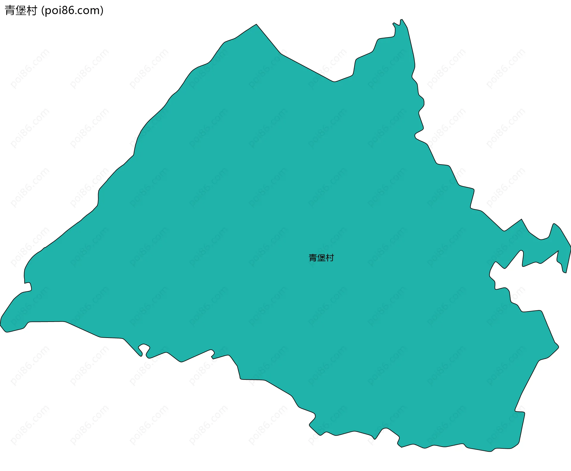 青堡村边界地图