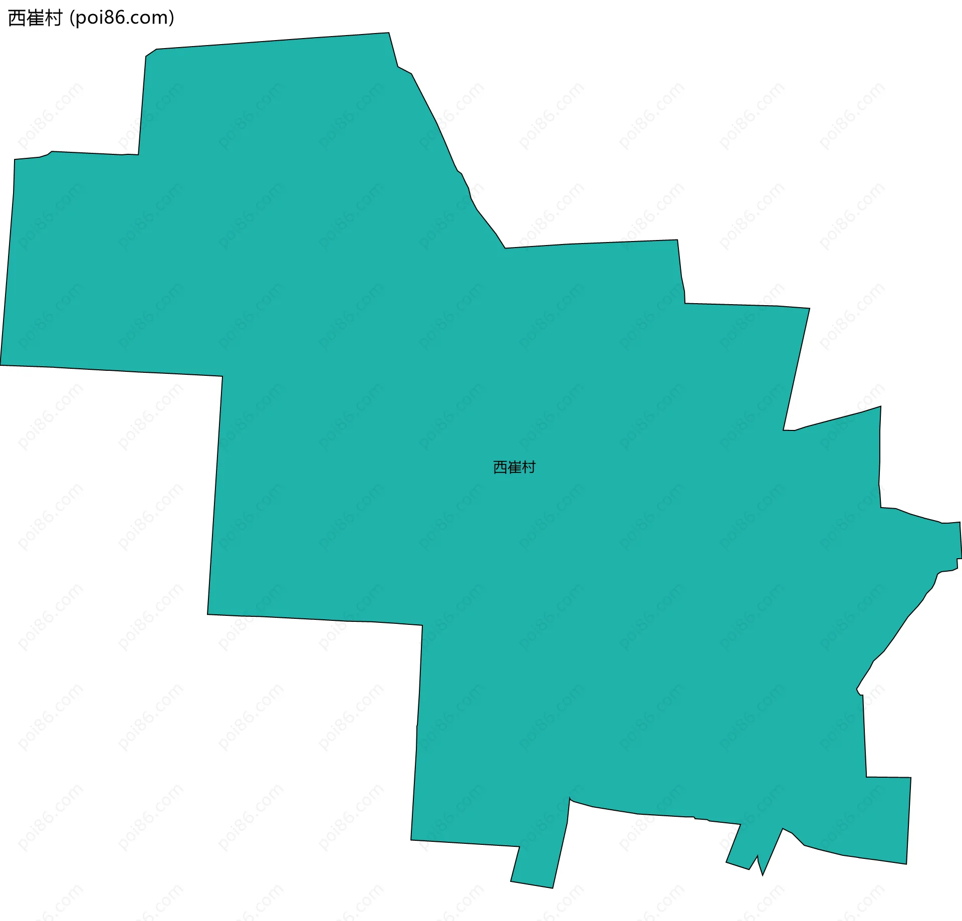 西崔村边界地图