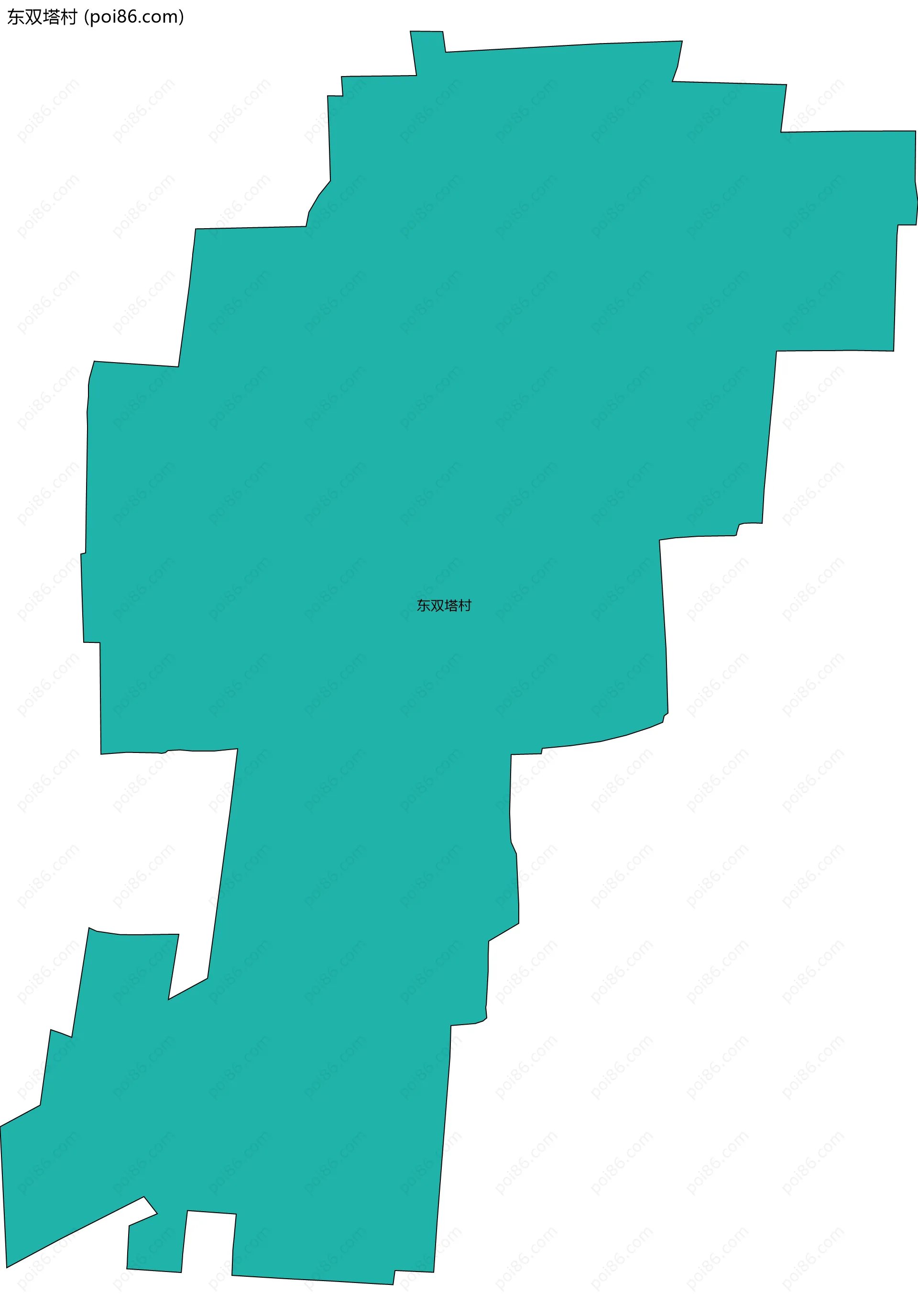 东双塔村边界地图