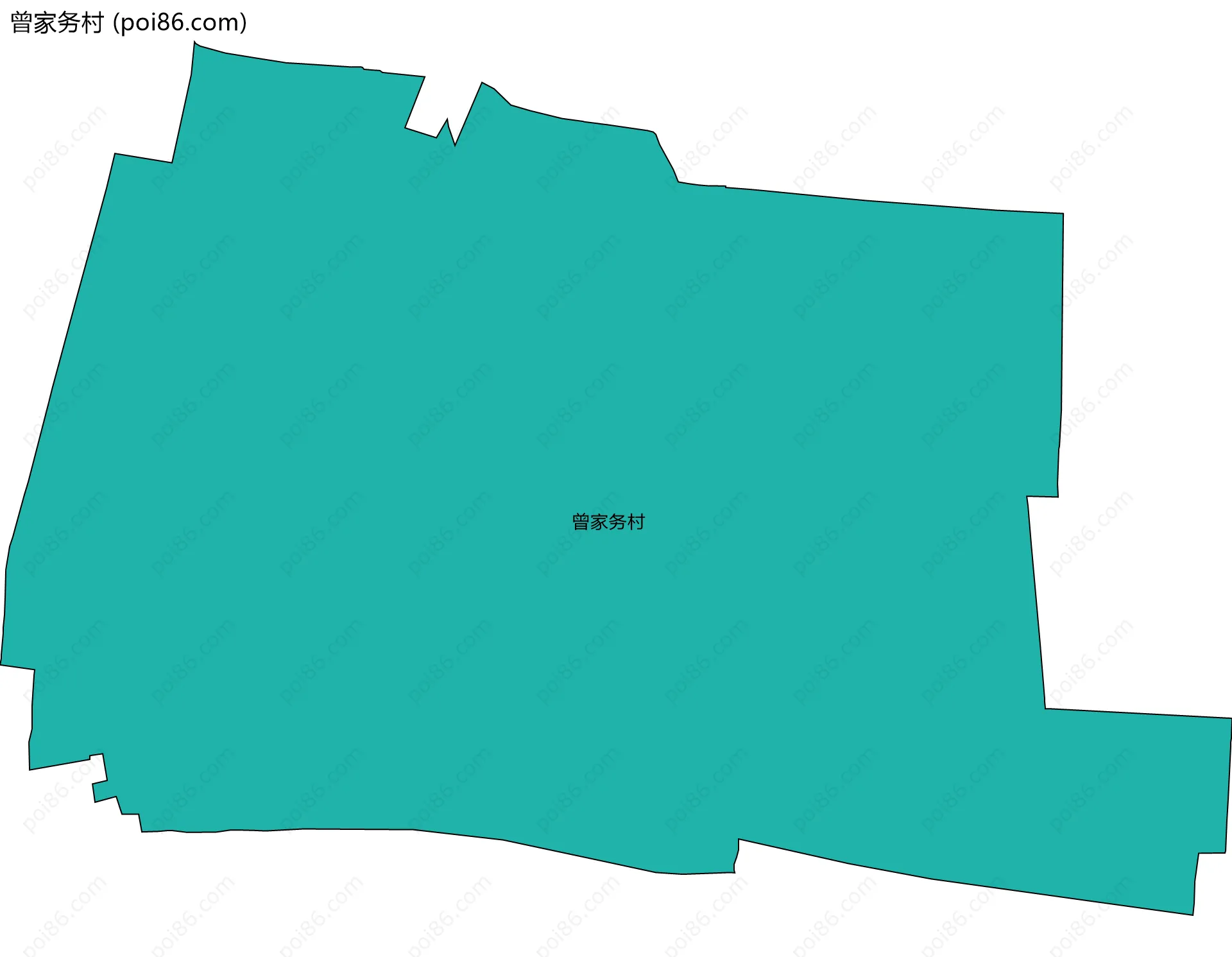 曾家务村边界地图