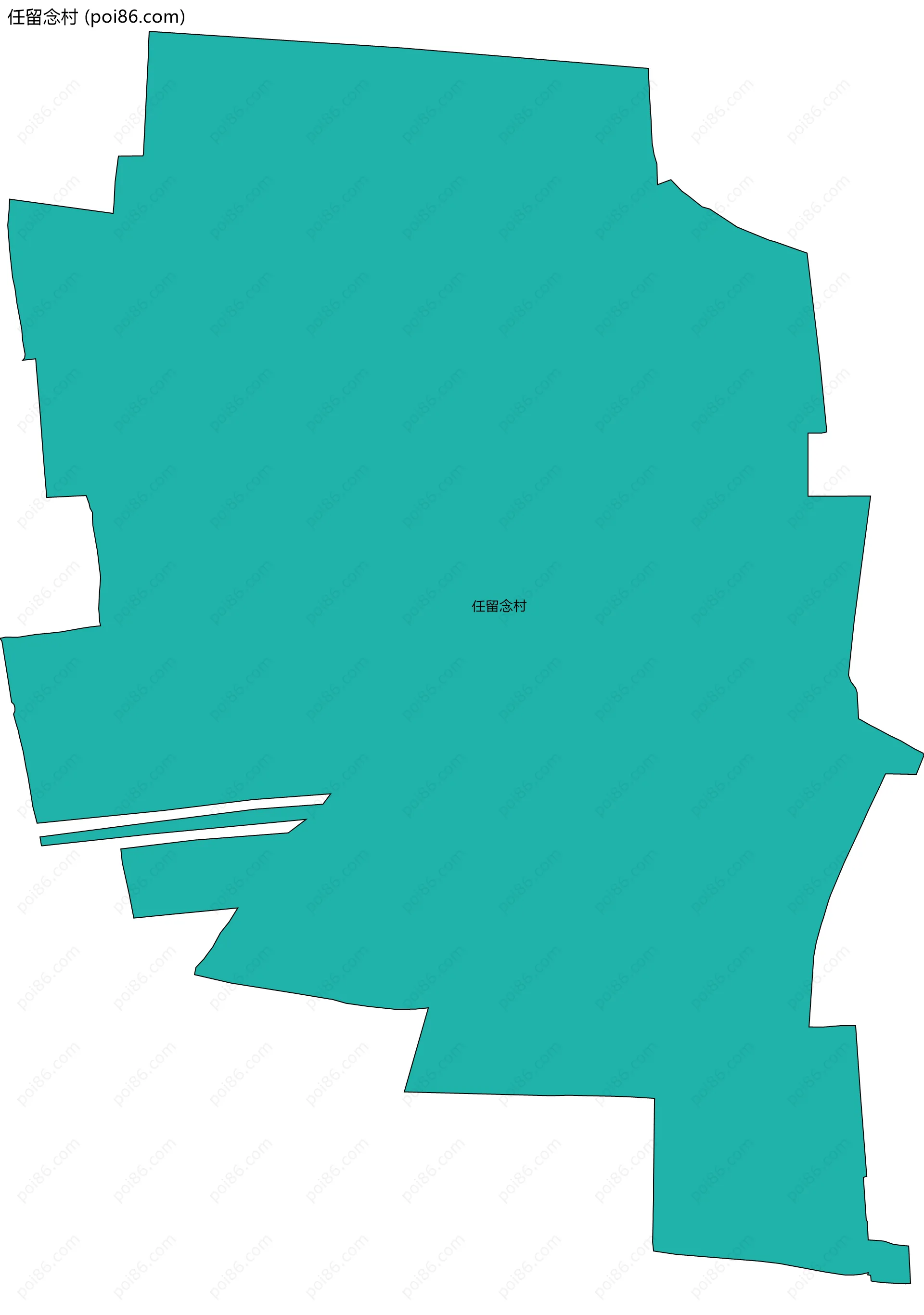 任留念村边界地图
