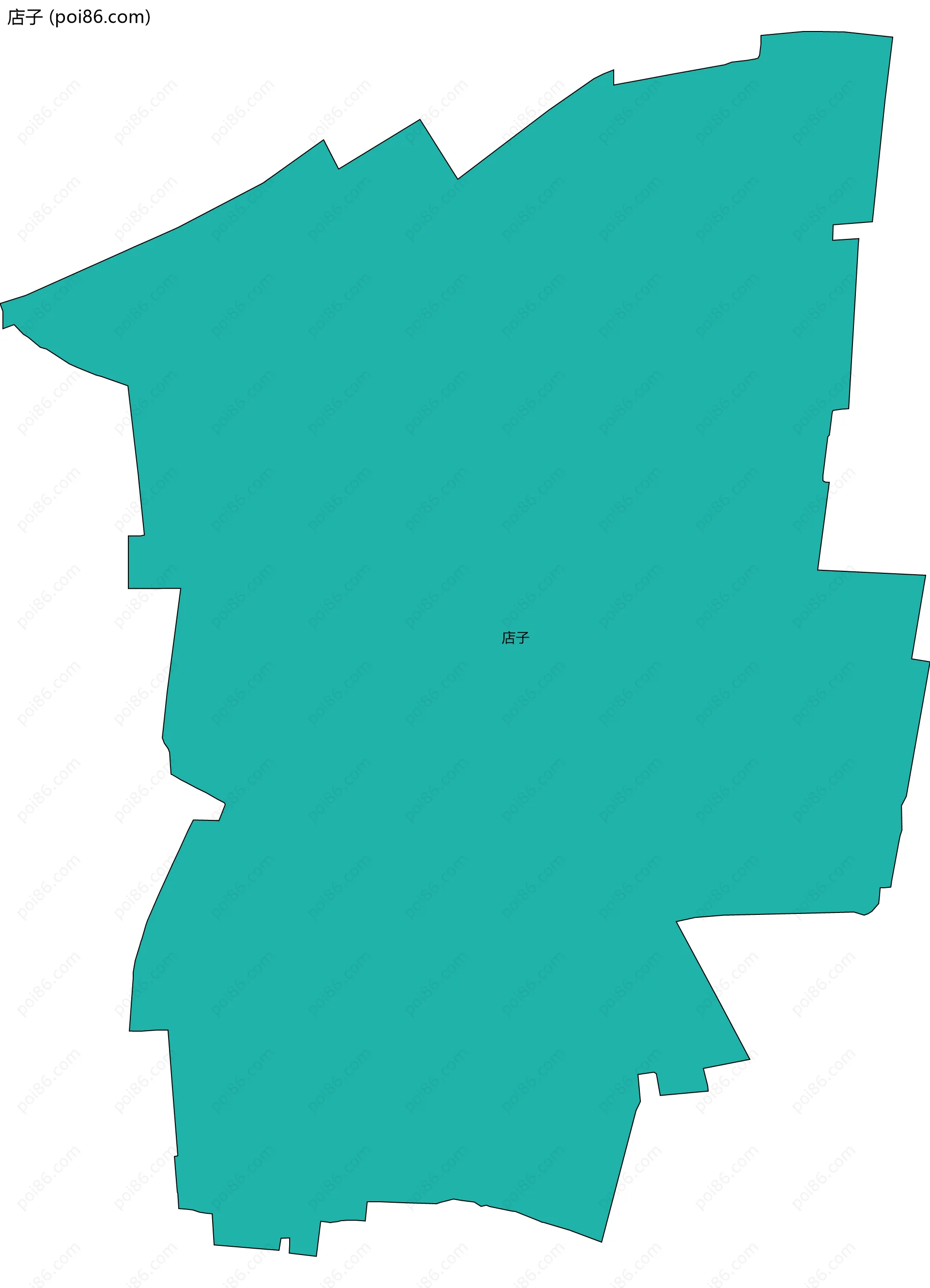 店子边界地图