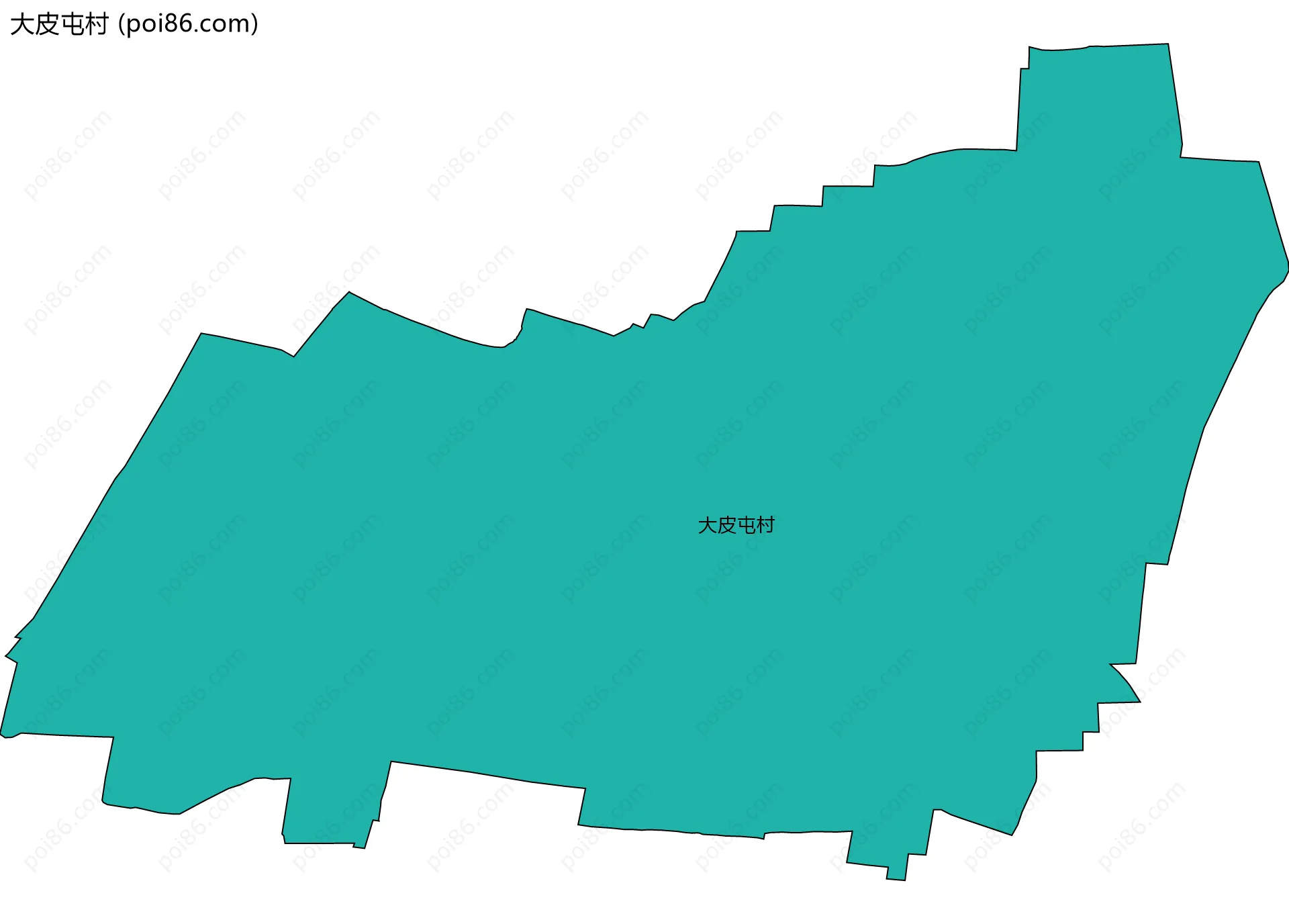 大皮屯村边界地图
